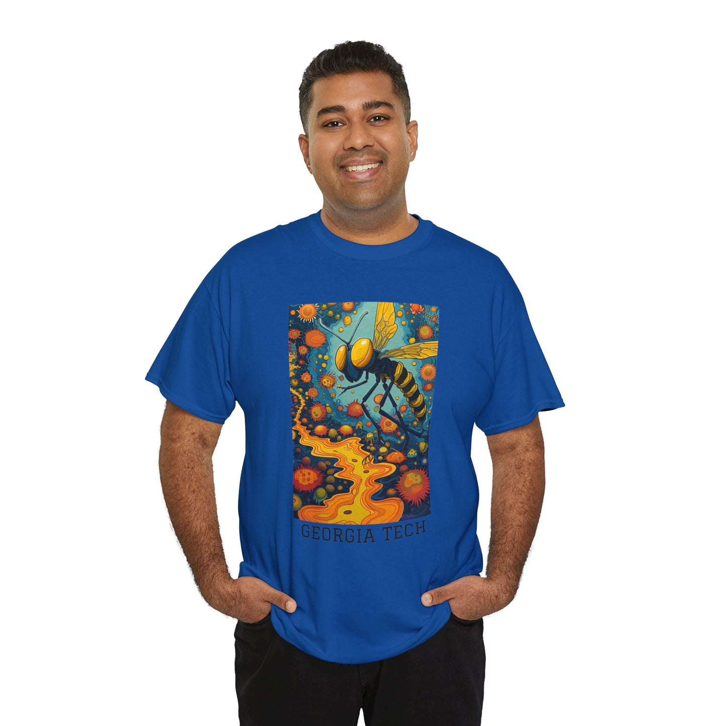 Georgia Tech 03F - Unisex Heavy Cotton Tee - Image on the Front