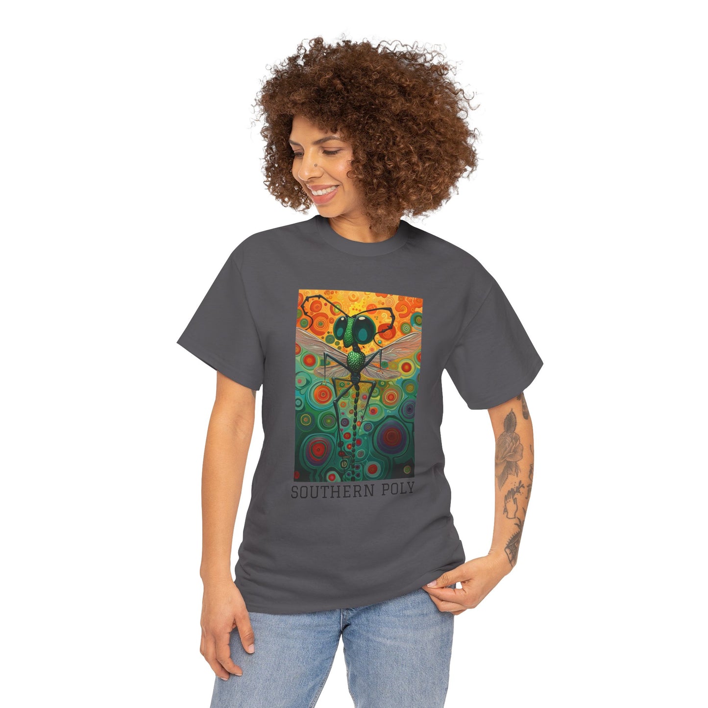 Southern Poly 01F - Unisex Heavy Cotton Tee - Image on the Front