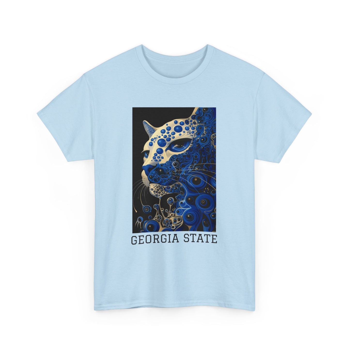 Georgia State 01F - Unisex Heavy Cotton Tee - Image on the Front