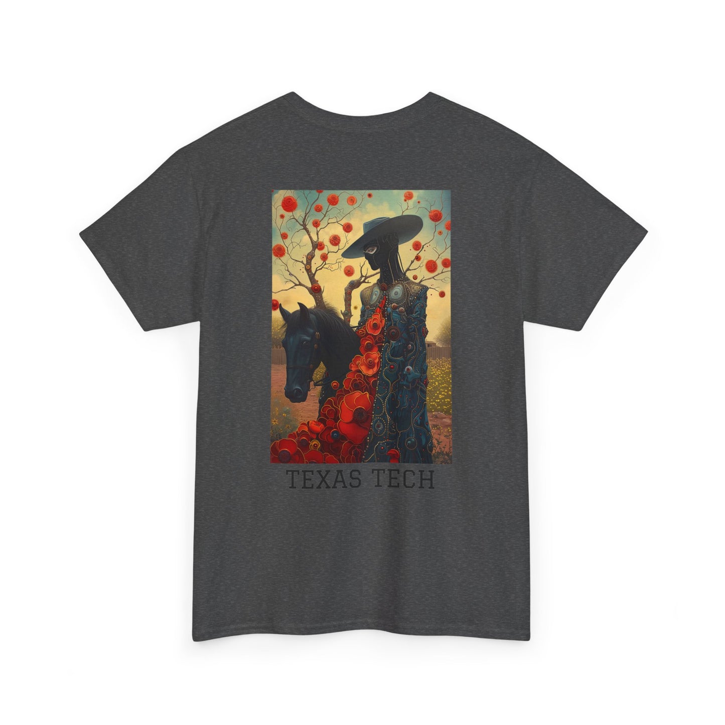 Texas Tech 03B - Unisex Heavy Cotton Tee - Image on the Back