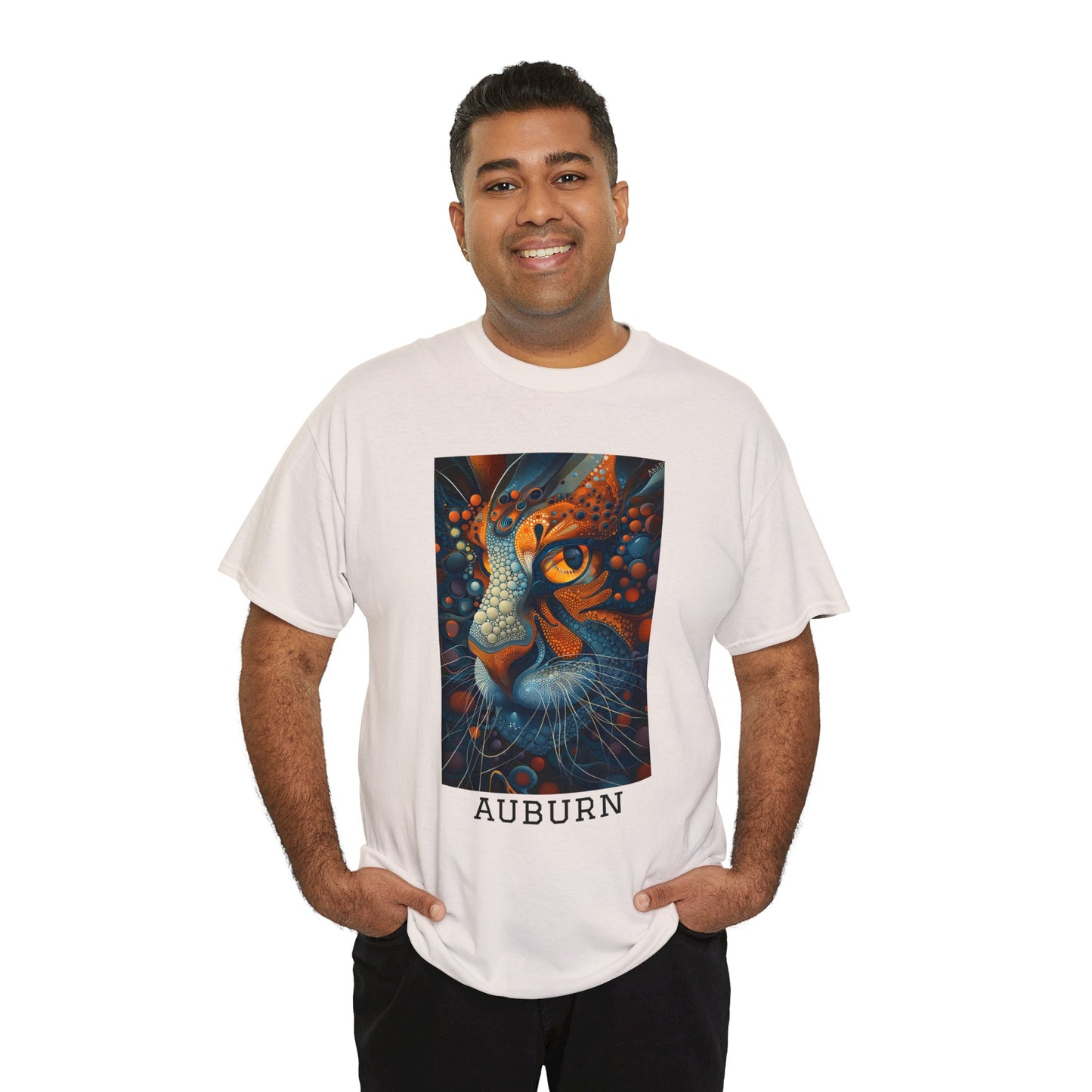 Auburn 01F - Unisex Heavy Cotton Tee - Image on the Front
