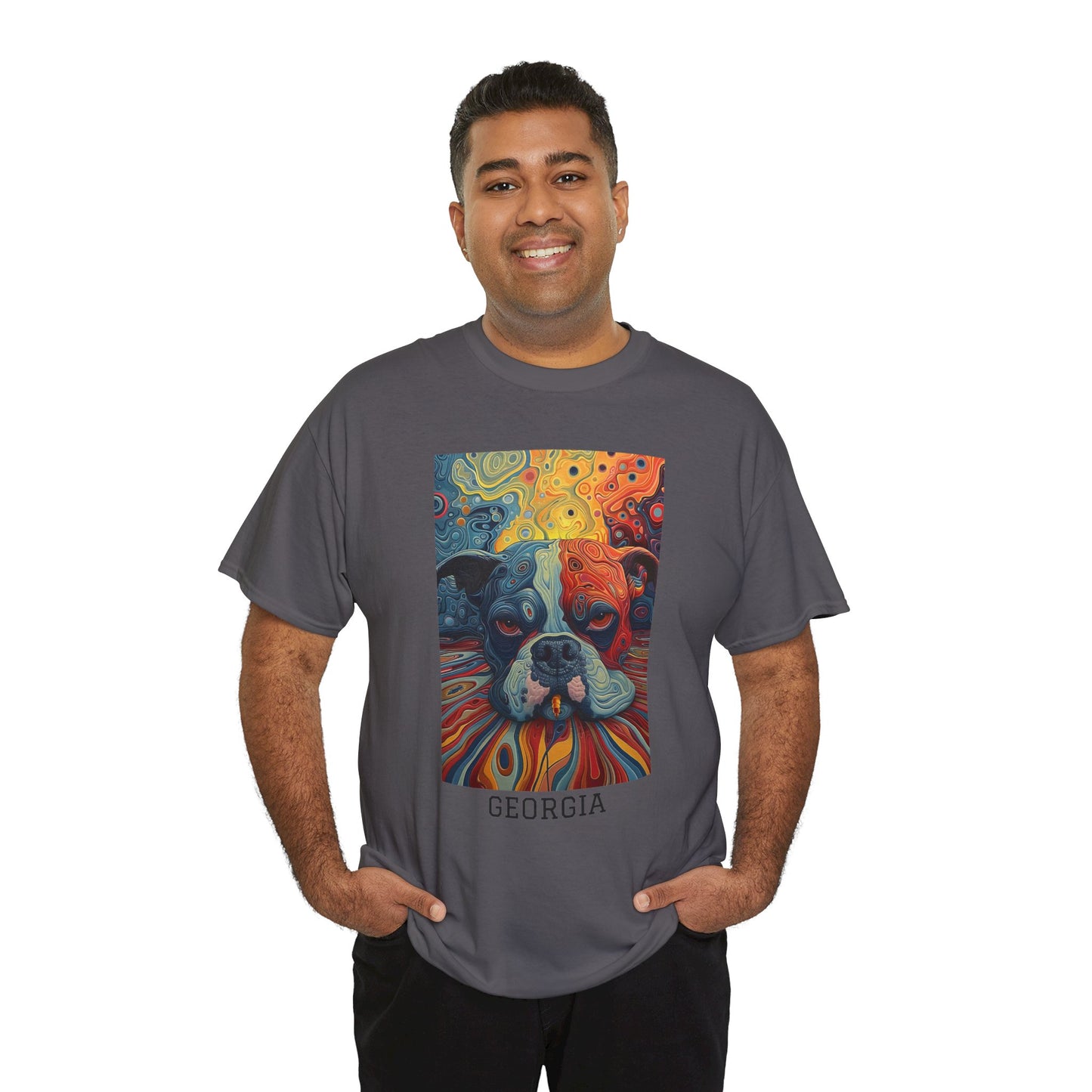 Georgia 03F - Unisex Heavy Cotton Tee - Image on the Front