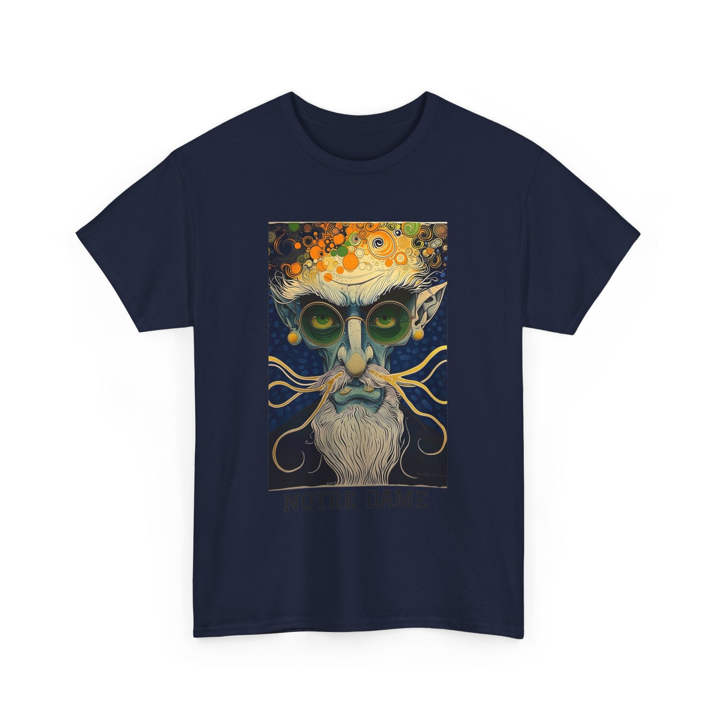 Notre Dame 02F - Unisex Heavy Cotton Tee - Image on the Front