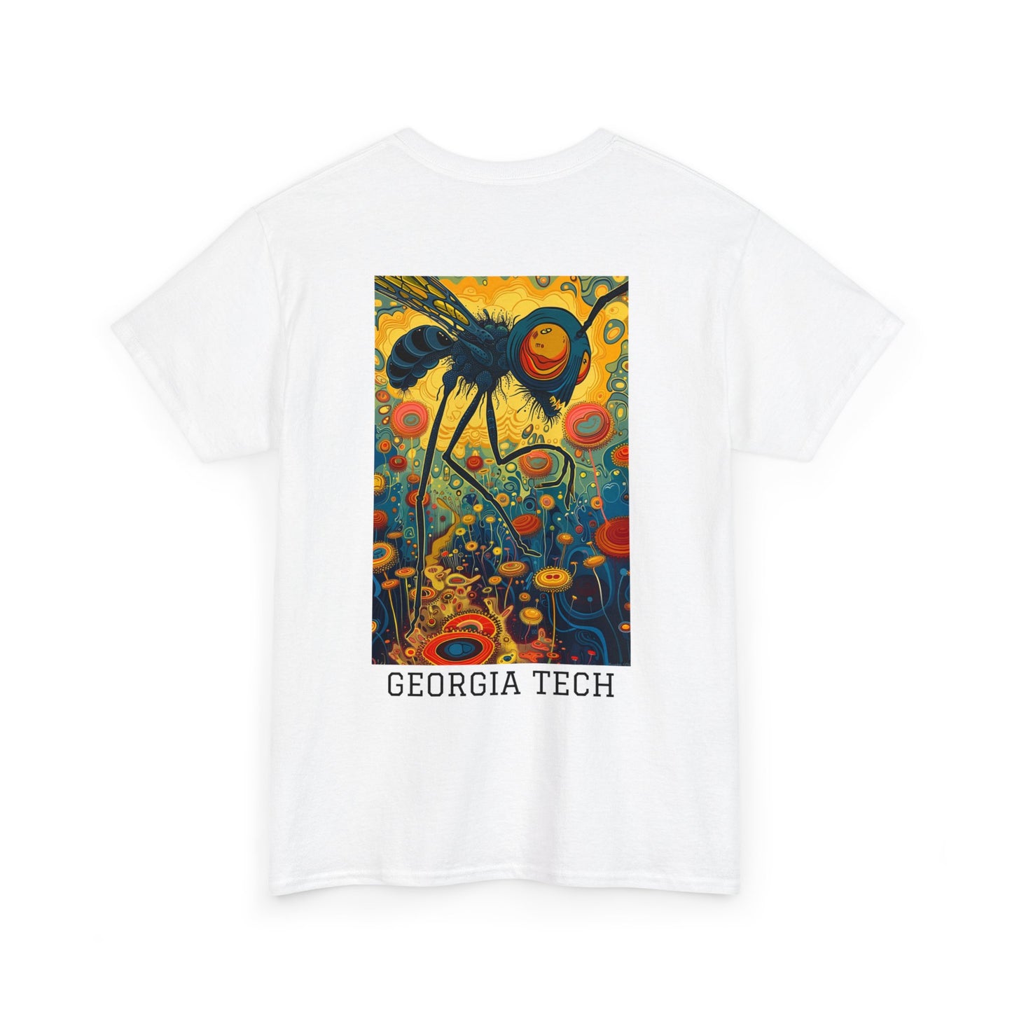 Georgia Tech 02B - Unisex Heavy Cotton Tee - Image on the Back