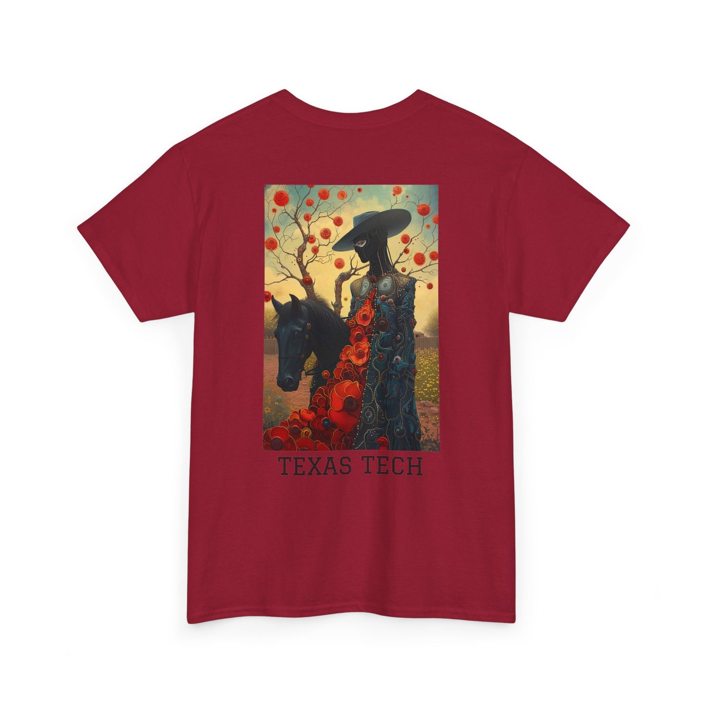 Texas Tech 03B - Unisex Heavy Cotton Tee - Image on the Back