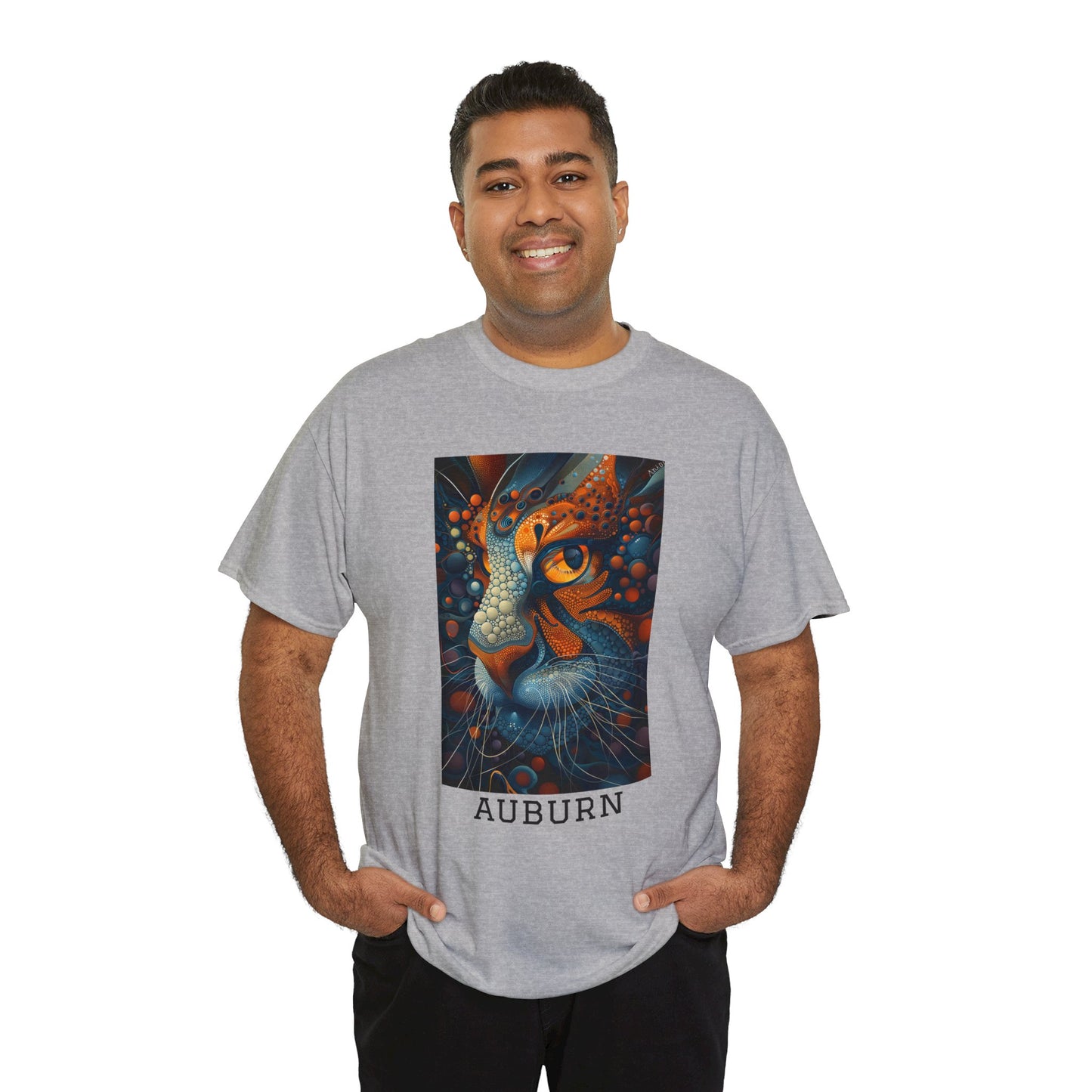 Auburn 01F - Unisex Heavy Cotton Tee - Image on the Front