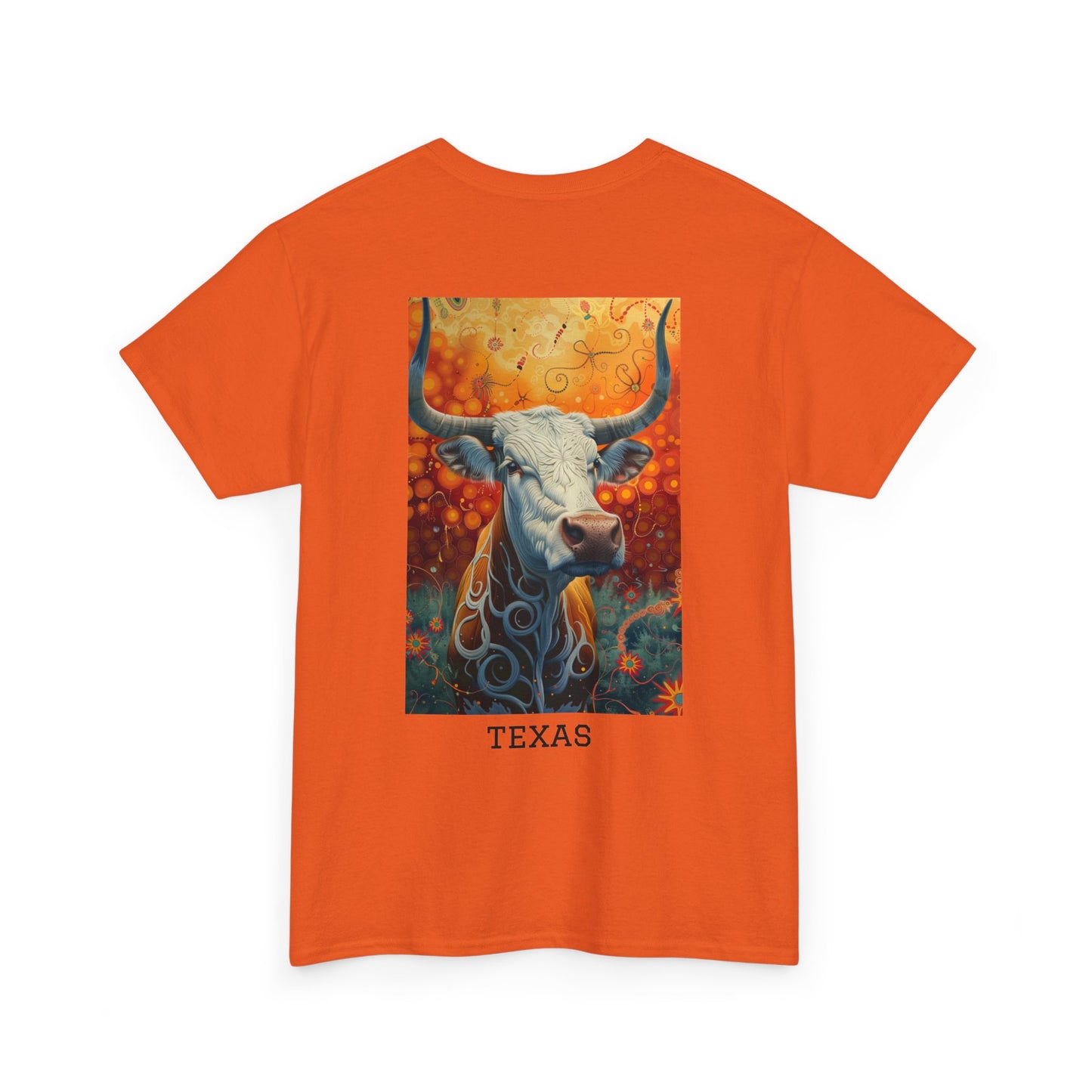 Texas 01B - Unisex Heavy Cotton Tee - Image on the Back