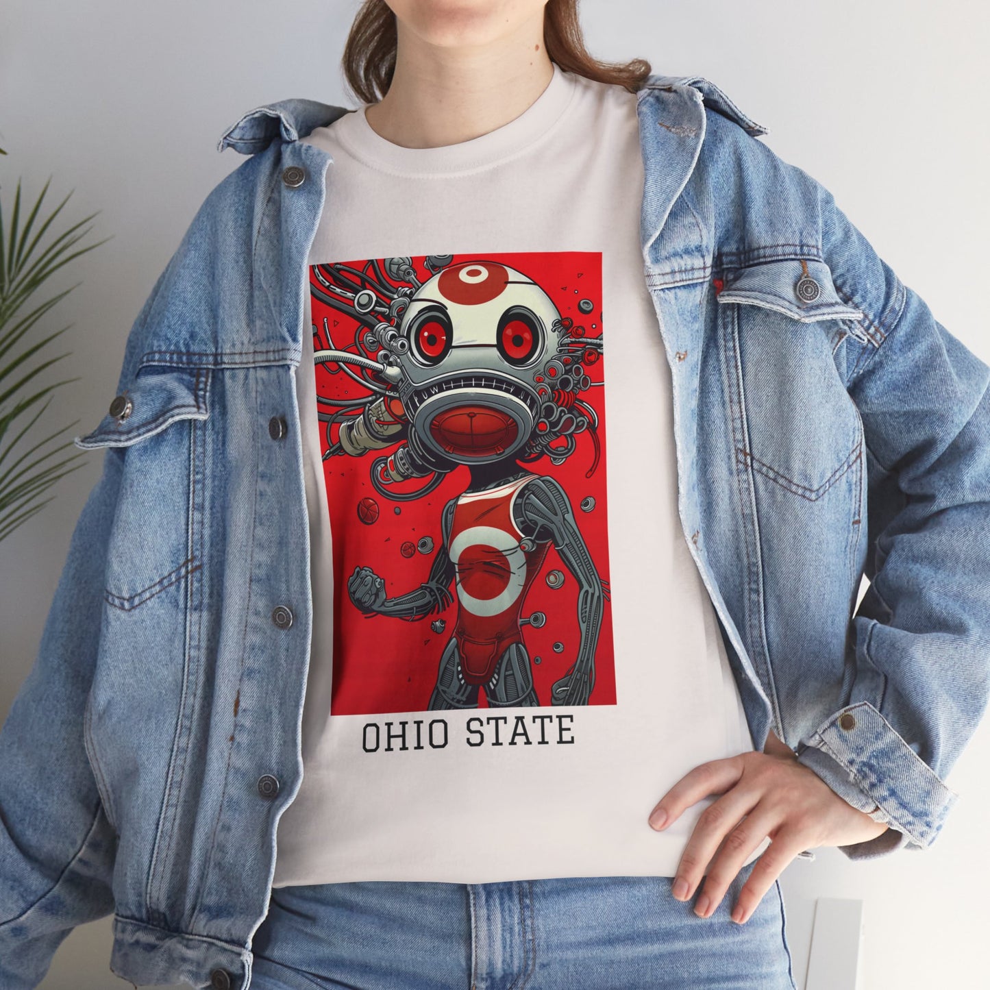 Ohio State 01F - Unisex Heavy Cotton Tee - Image on the Front