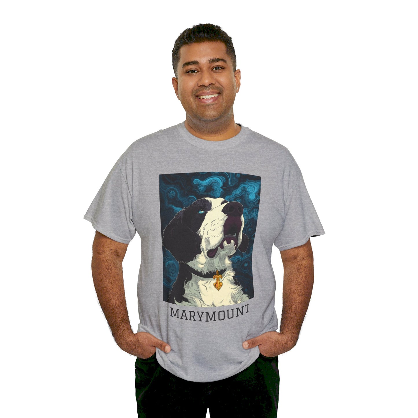 Marymount 01F - Unisex Heavy Cotton Tee - Image on the Front
