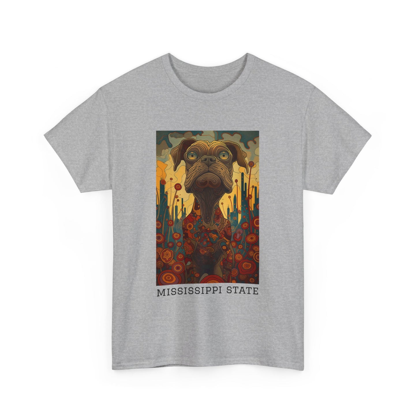 Mississippi State 01F - Unisex Heavy Cotton Tee - Image on the Front