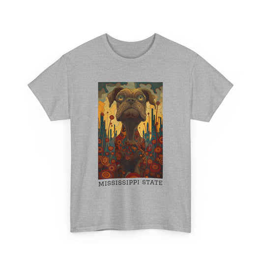 Mississippi State 01F - Unisex Heavy Cotton Tee - Image on the Front