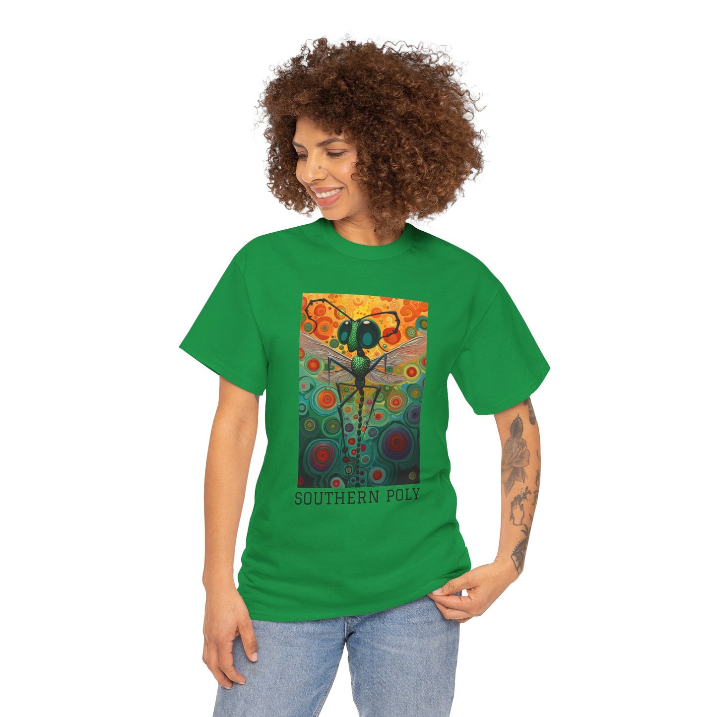 Southern Poly 01F - Unisex Heavy Cotton Tee - Image on the Front