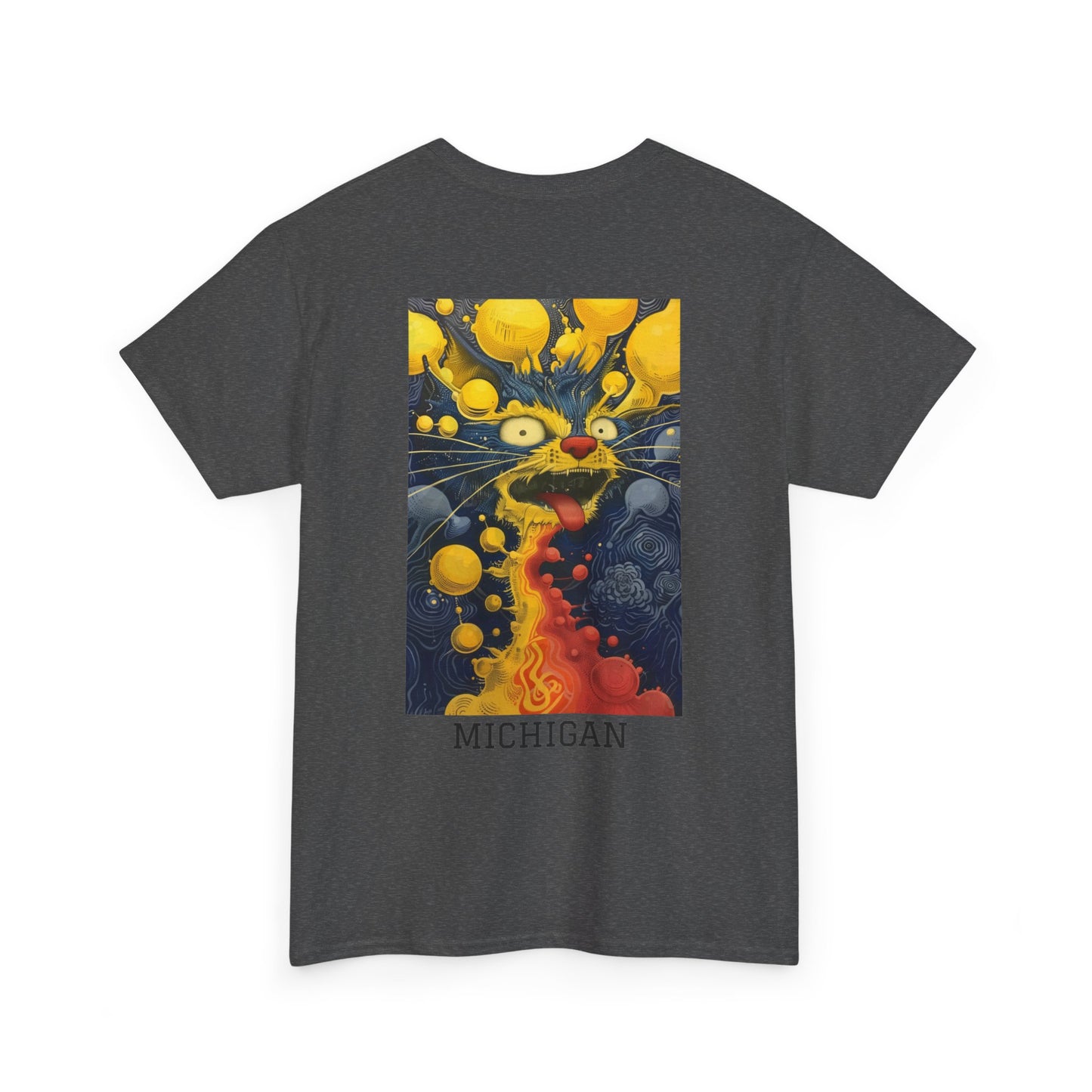 Michigan 01B - Unisex Heavy Cotton Tee - Image on the Back