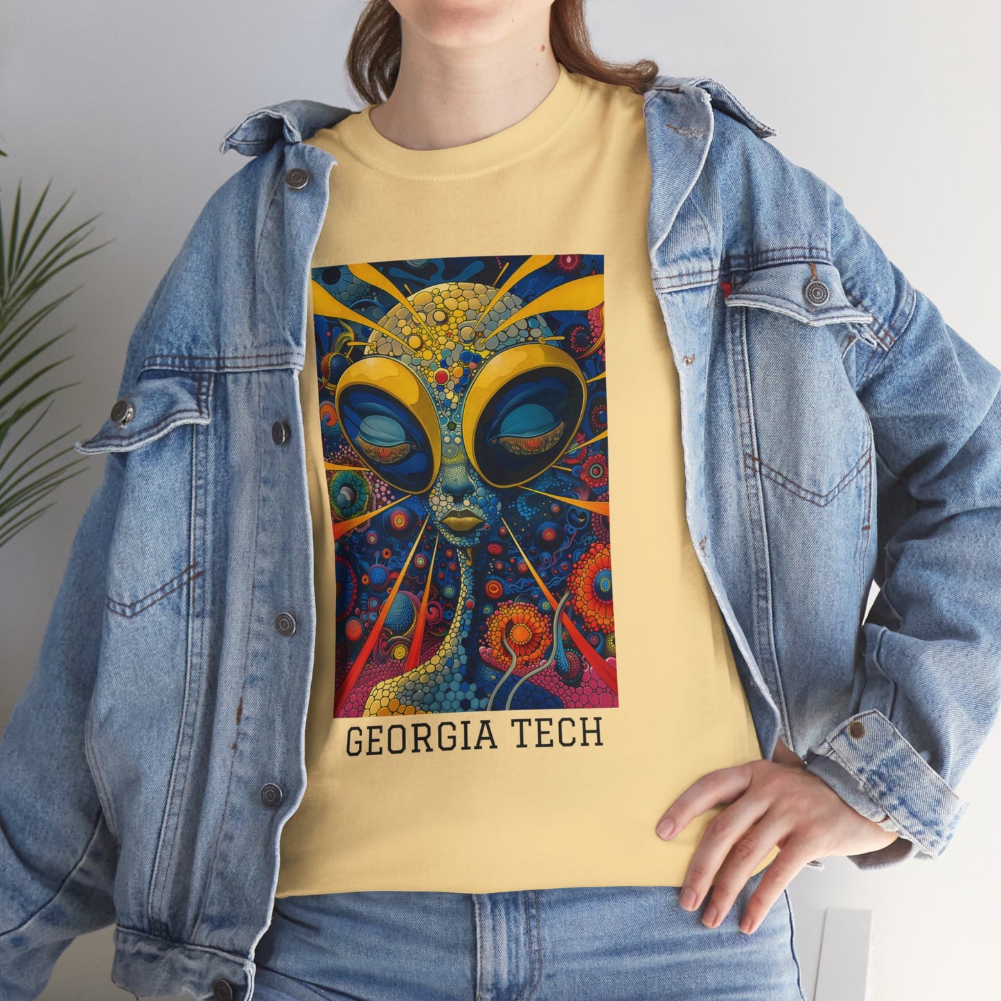 Georgia Tech 04F - Unisex Heavy Cotton Tee - Image on the Front