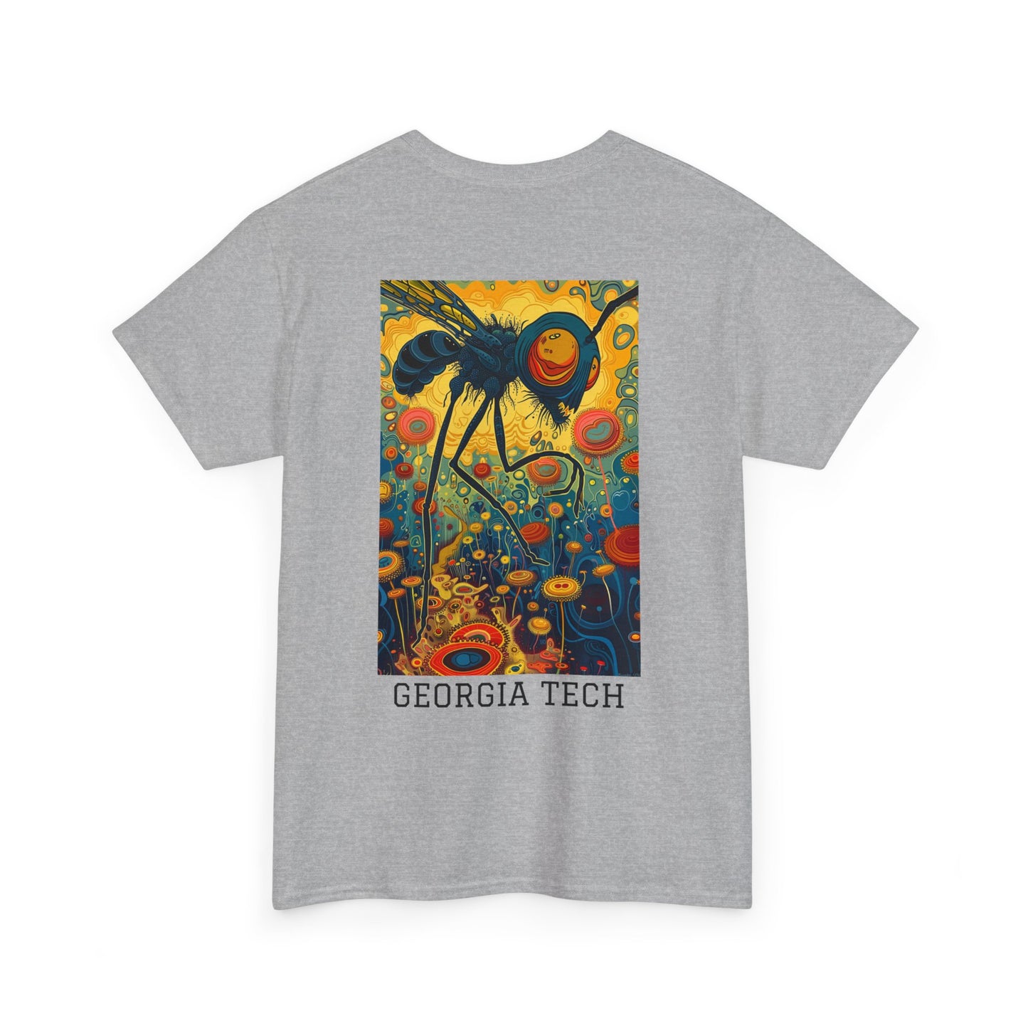 Georgia Tech 02B - Unisex Heavy Cotton Tee - Image on the Back