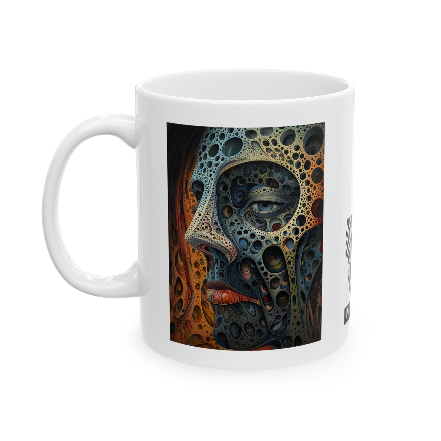 Face 01 - Ceramic Mug, (11oz)