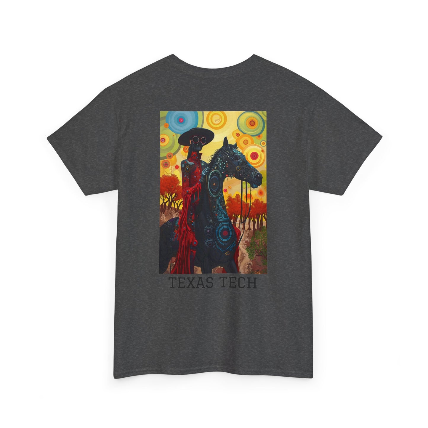 Texas Tech 02B - Unisex Heavy Cotton Tee - Image on the Back