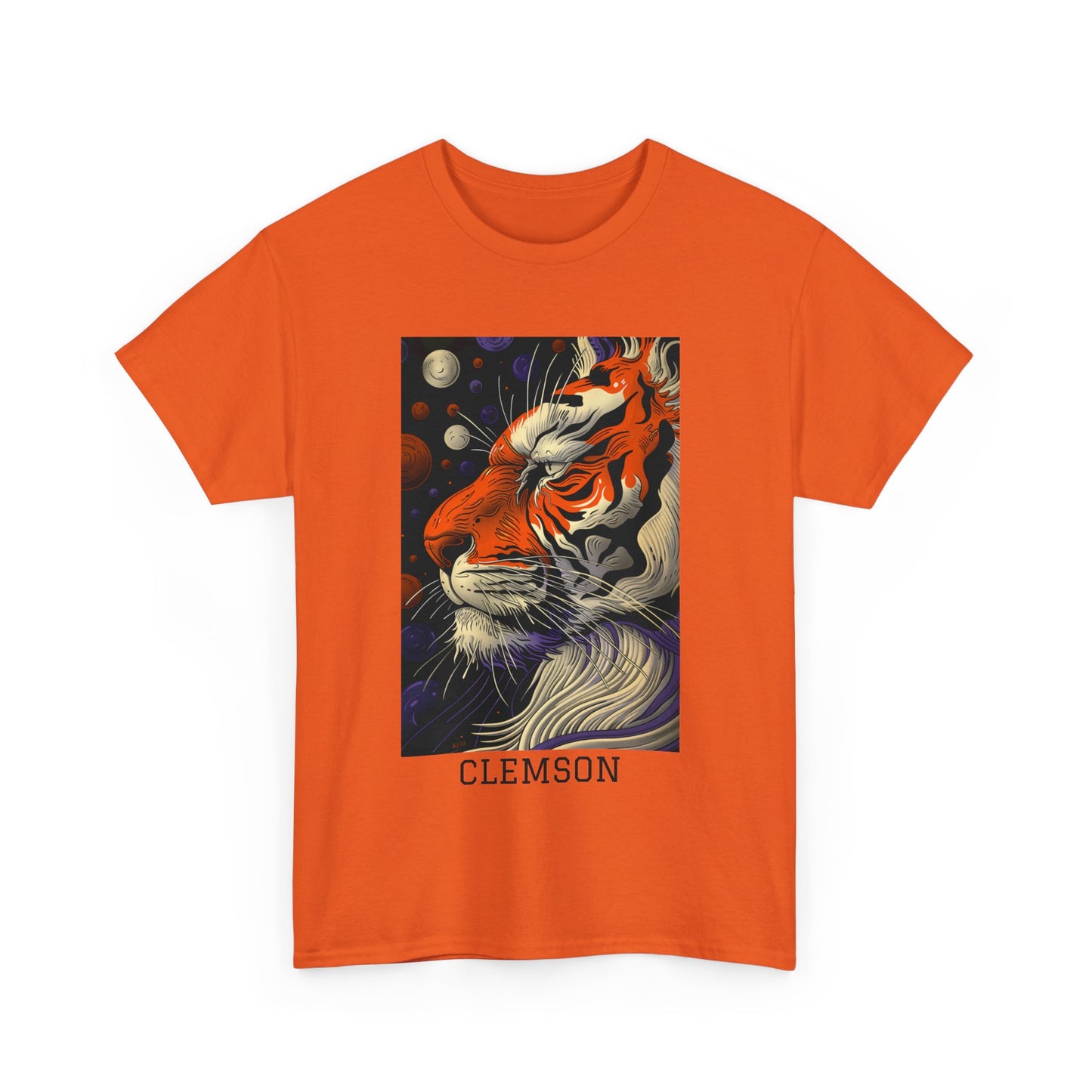 Clemson 02F - Unisex Heavy Cotton Tee - Image on the Front