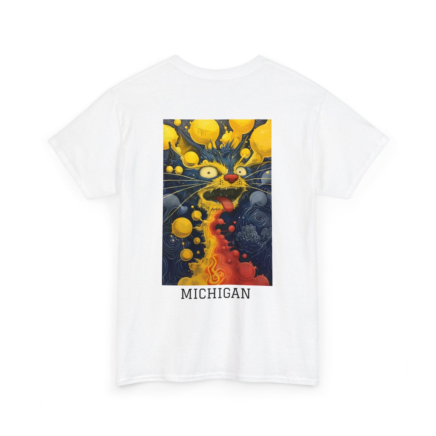 Michigan 01B - Unisex Heavy Cotton Tee - Image on the Back