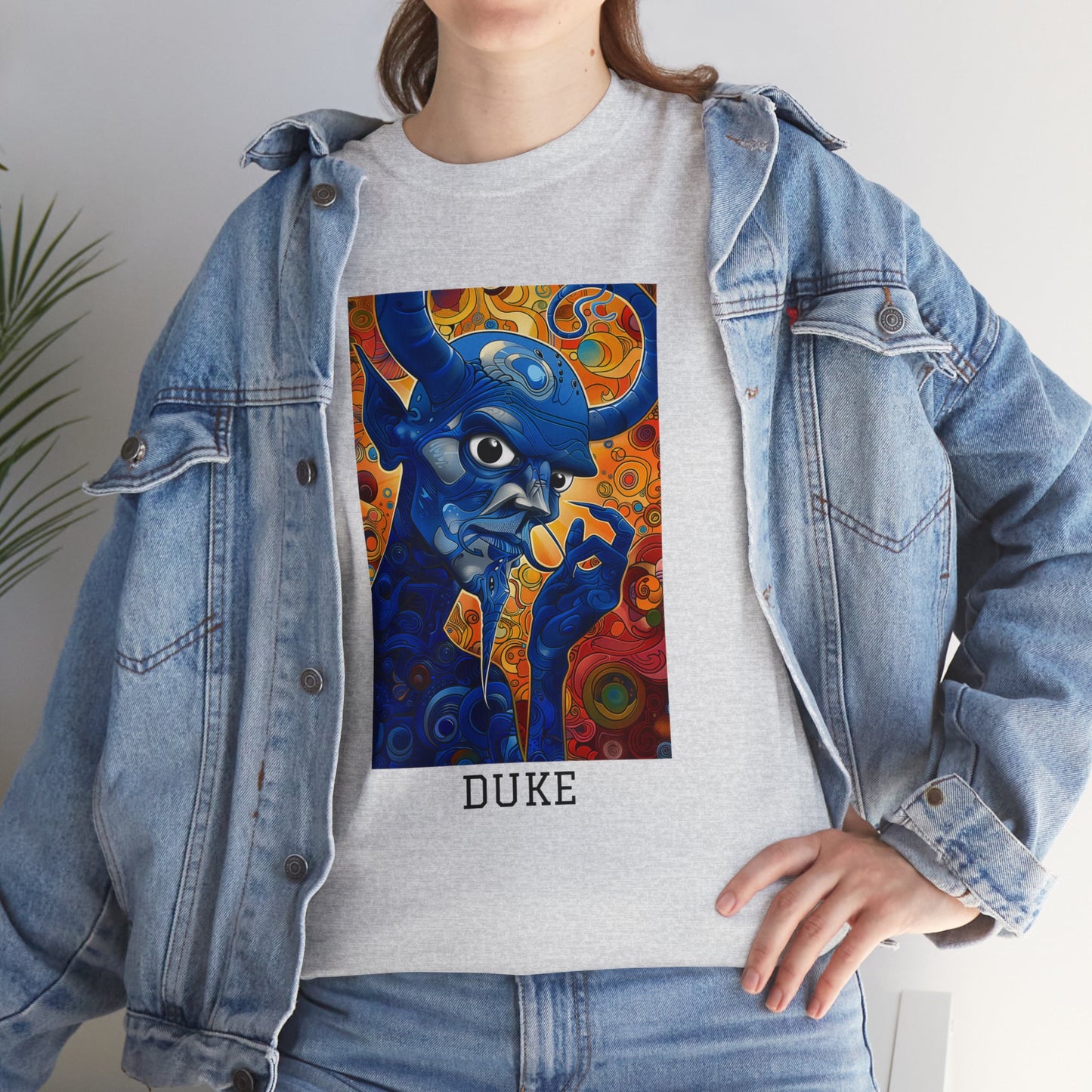 Duke 01F - Unisex Heavy Cotton Tee - Image on the Front