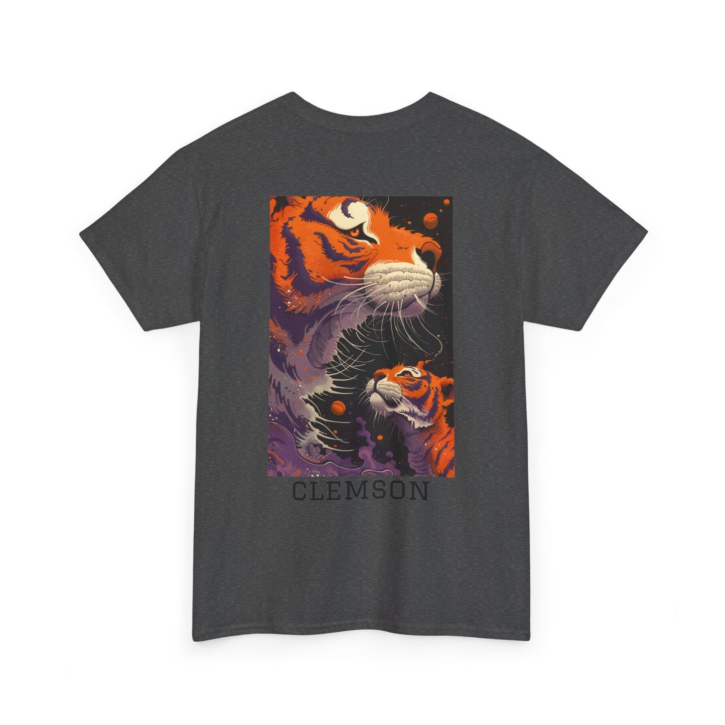 Clemson 01B - Unisex Heavy Cotton Tee - Image on the Back
