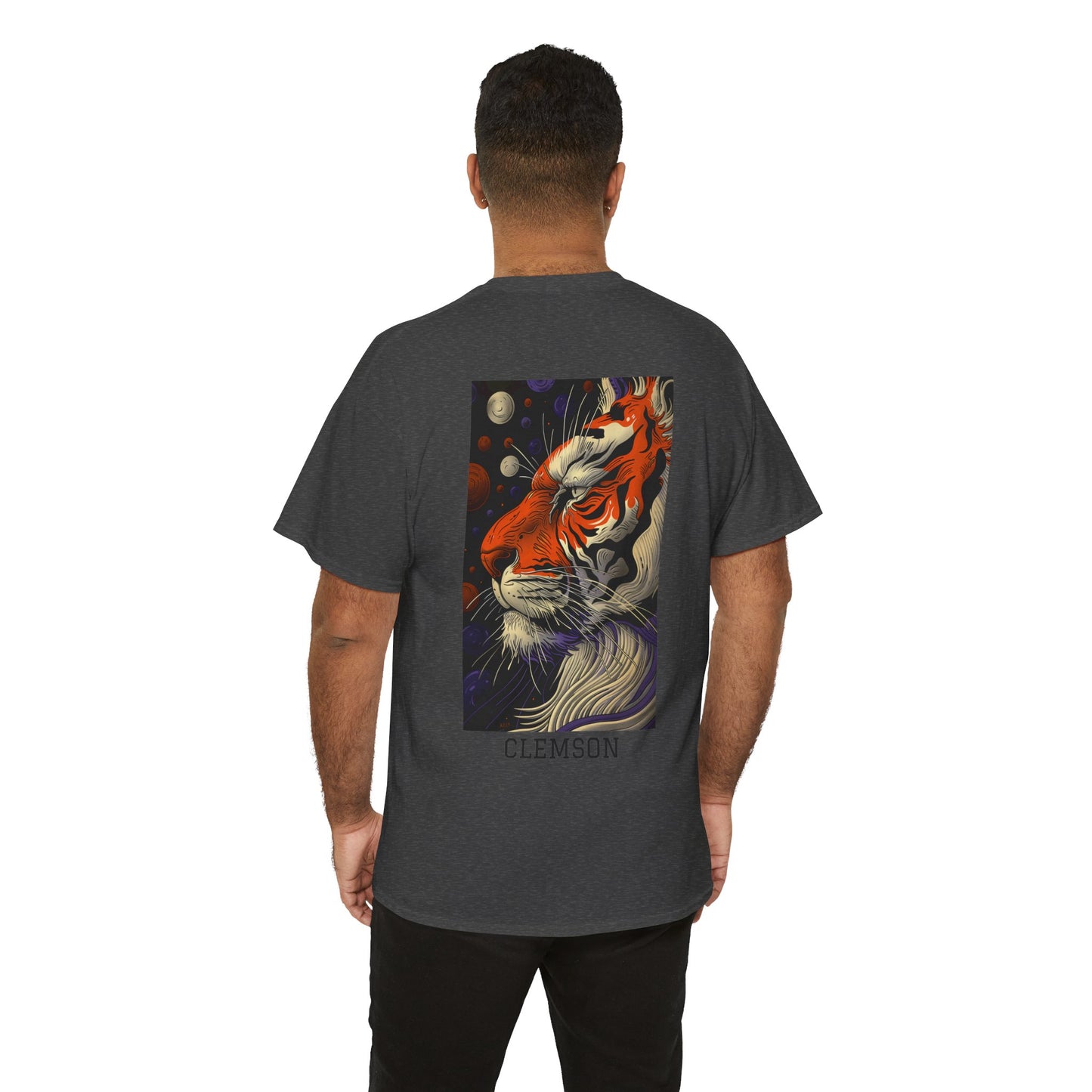 Clemson 02B - Unisex Heavy Cotton Tee - Image on the Back