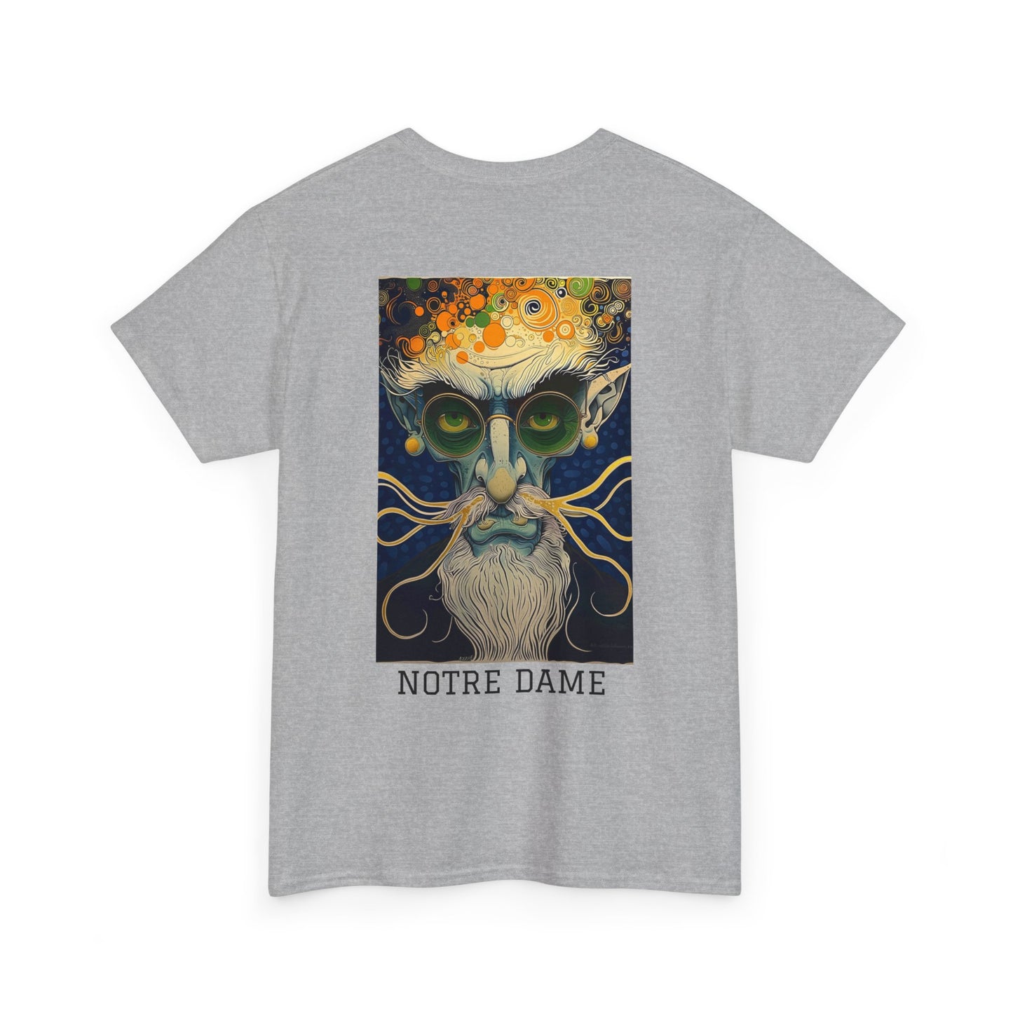 Notre Dame 02B - Unisex Heavy Cotton Tee - Image on the Back