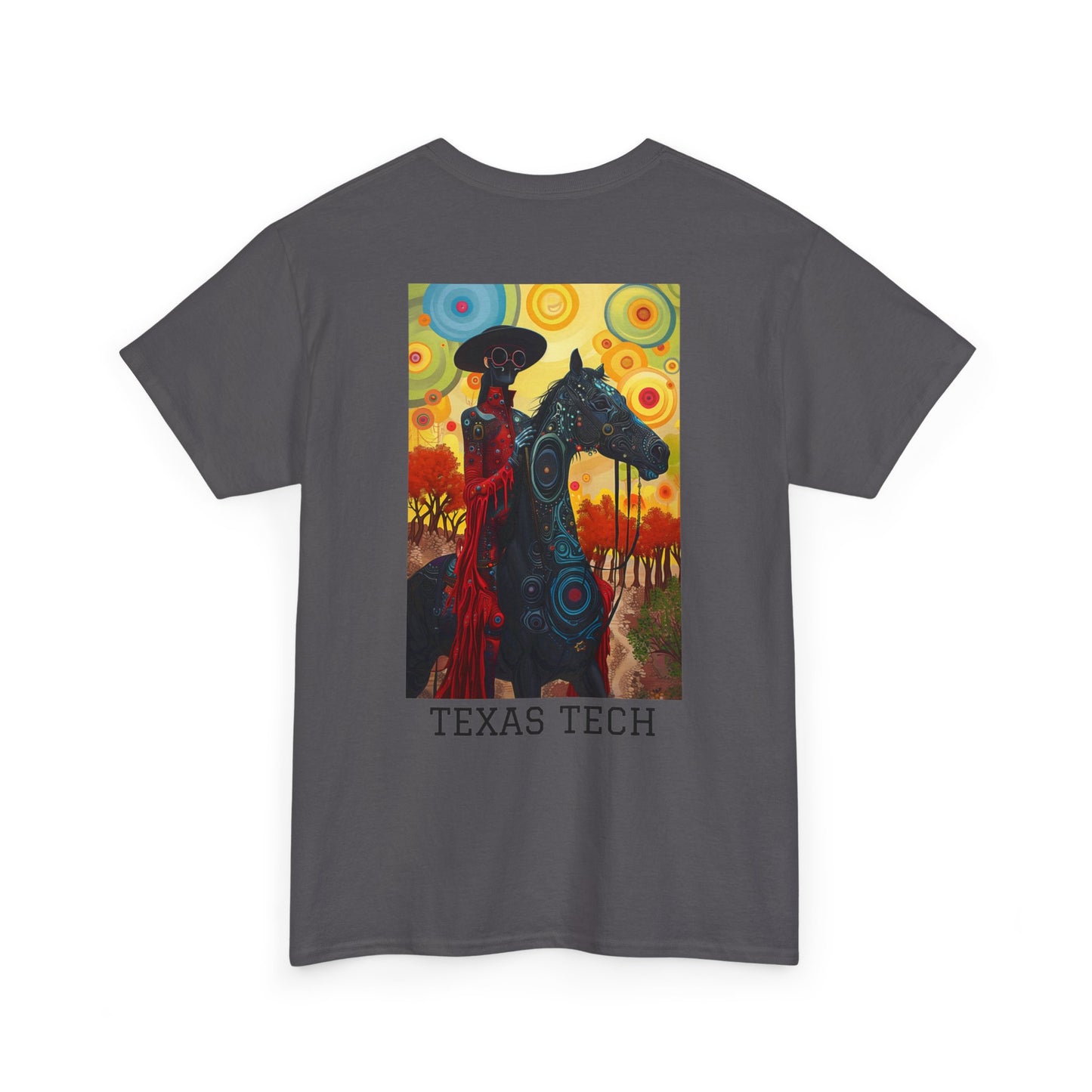 Texas Tech 02B - Unisex Heavy Cotton Tee - Image on the Back