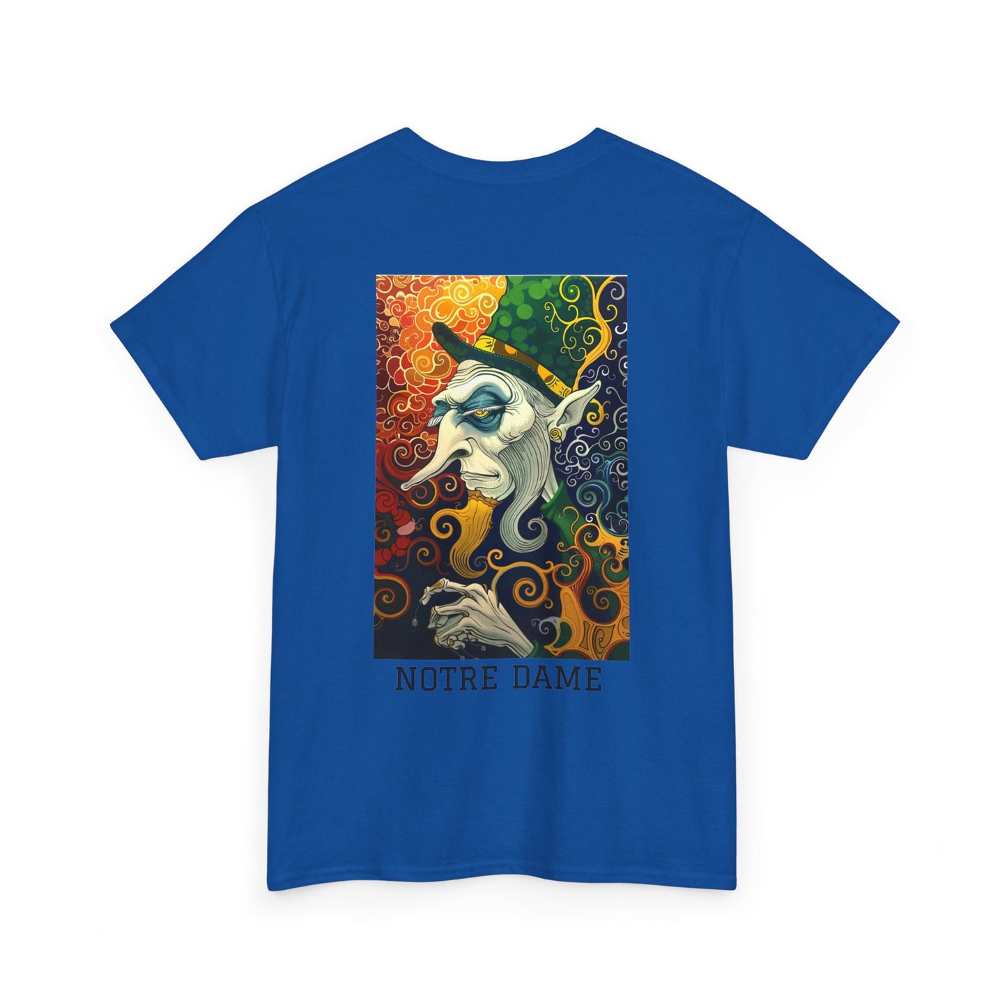 Notre Dame 01B - Unisex Heavy Cotton Tee - Image on the Back