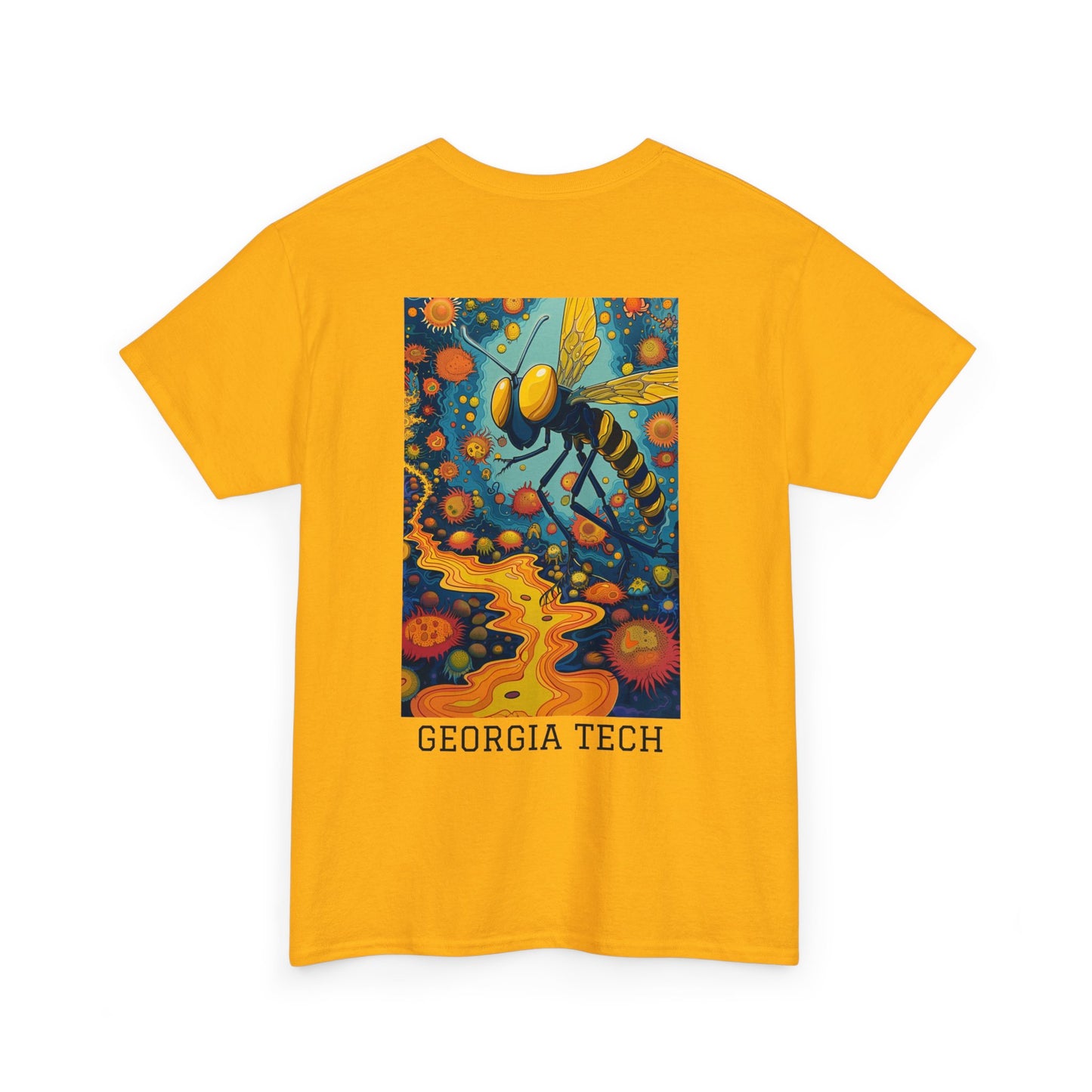 Georgia Tech 03B - Unisex Heavy Cotton Tee - Image on the Back