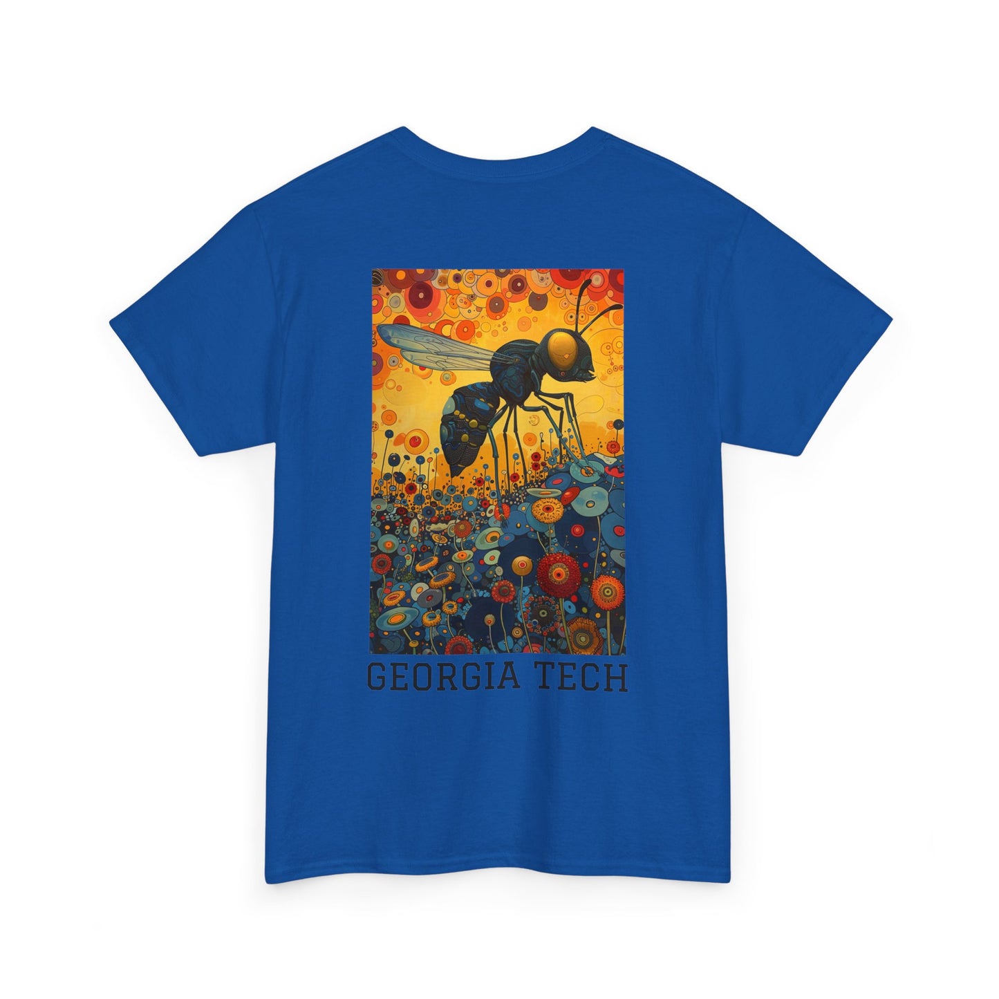Georgia Tech 01B - Unisex Heavy Cotton Tee - Image on the Back