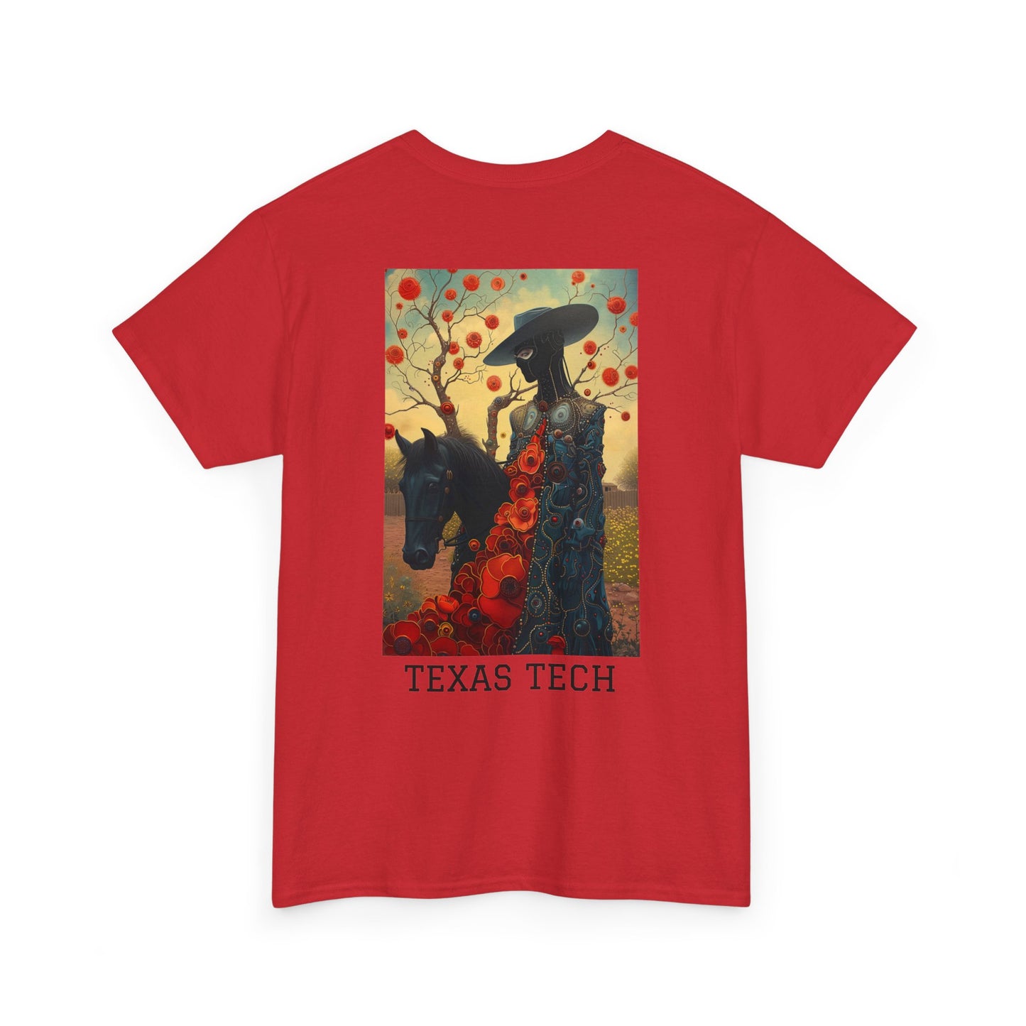 Texas Tech 03B - Unisex Heavy Cotton Tee - Image on the Back