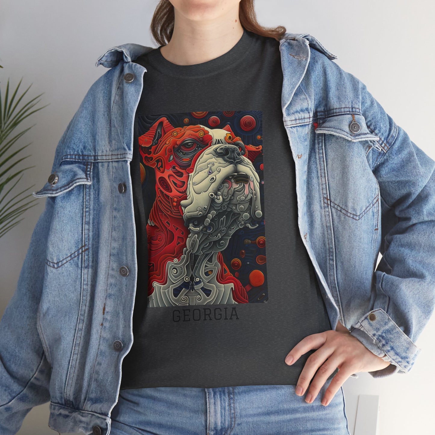Georgia 02F - Unisex Heavy Cotton Tee - Image on the Front