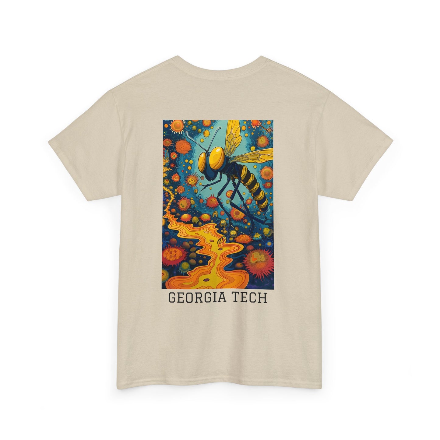Georgia Tech 03B - Unisex Heavy Cotton Tee - Image on the Back