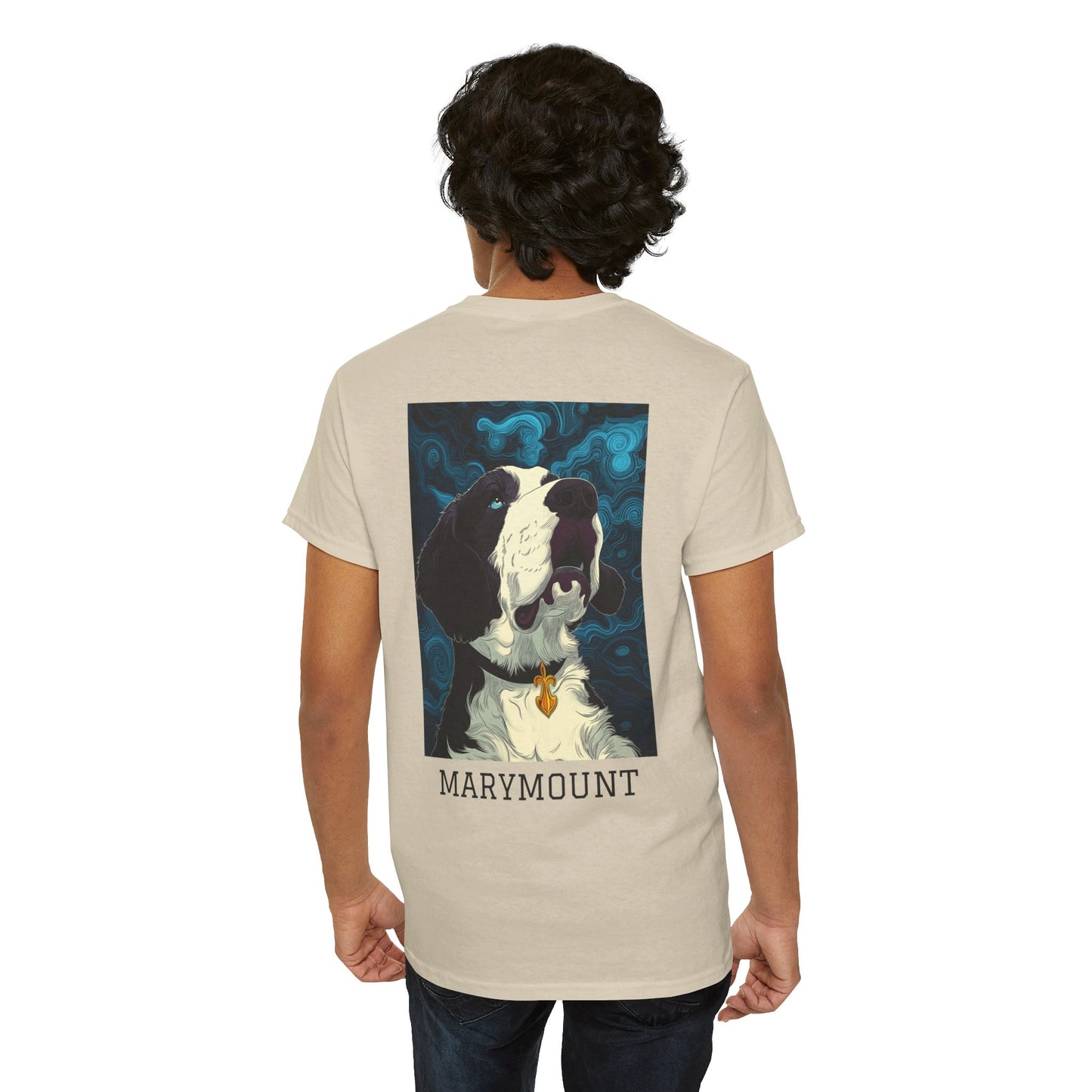 Marymount 01B - Unisex Heavy Cotton Tee - Image on the Back