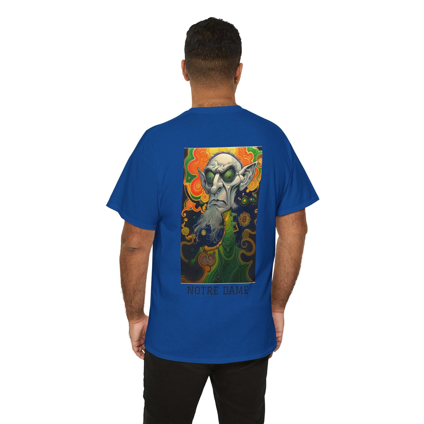 Notre Dame 03B - Unisex Heavy Cotton Tee - Image on the Back