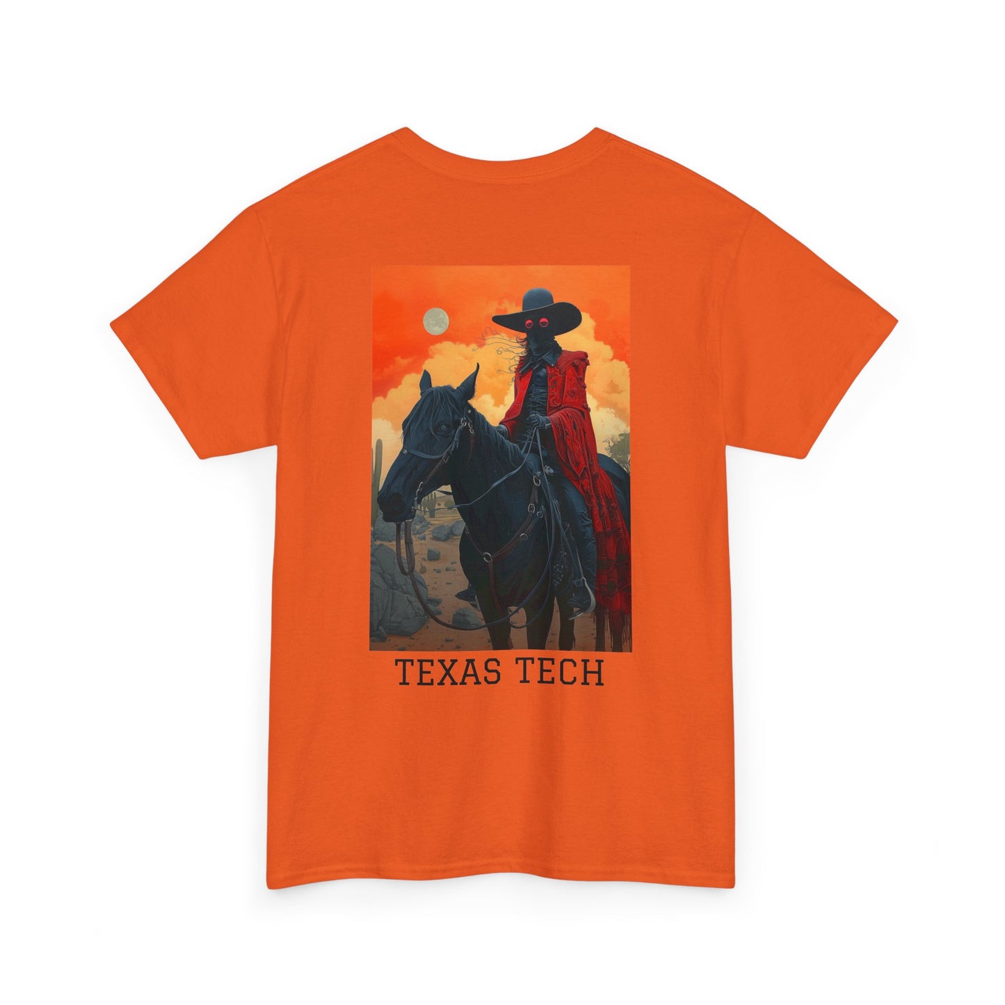 Texas Tech 01B - Unisex Heavy Cotton Tee - Image on the Back