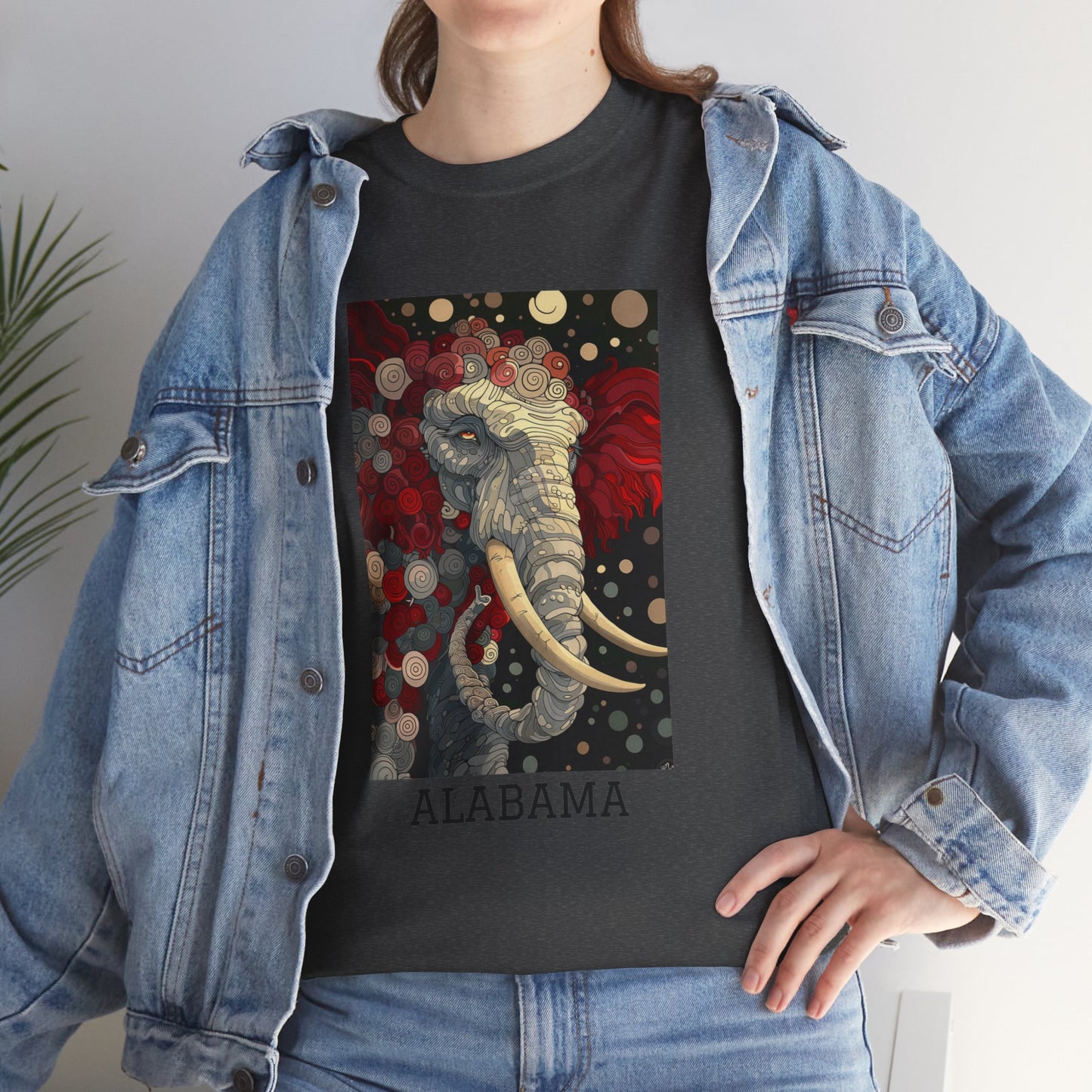 Alabama 01F - Unisex Heavy Cotton Tee - Image on the Front