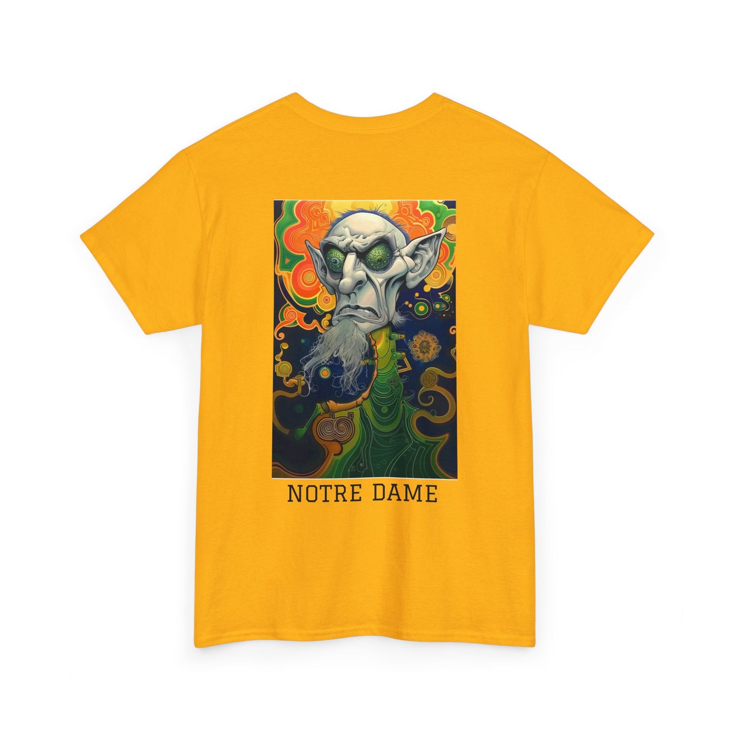 Notre Dame 03B - Unisex Heavy Cotton Tee - Image on the Back