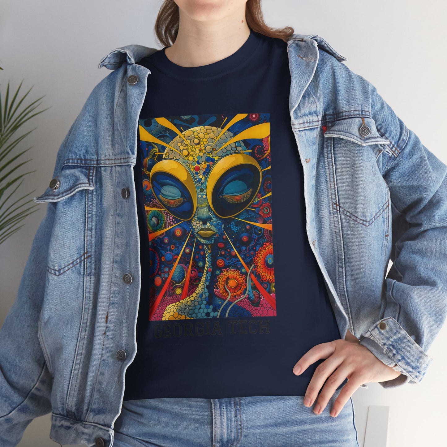 Georgia Tech 04F - Unisex Heavy Cotton Tee - Image on the Front