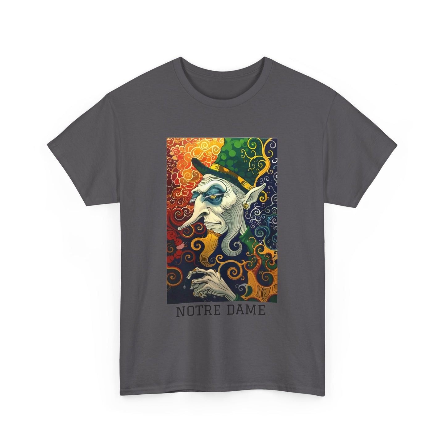Notre Dame 01F - Unisex Heavy Cotton Tee - Image on the Front