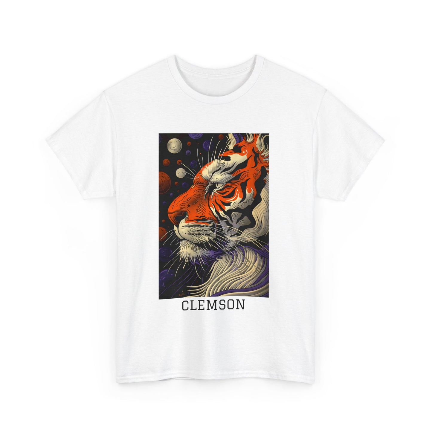 Clemson 02F - Unisex Heavy Cotton Tee - Image on the Front