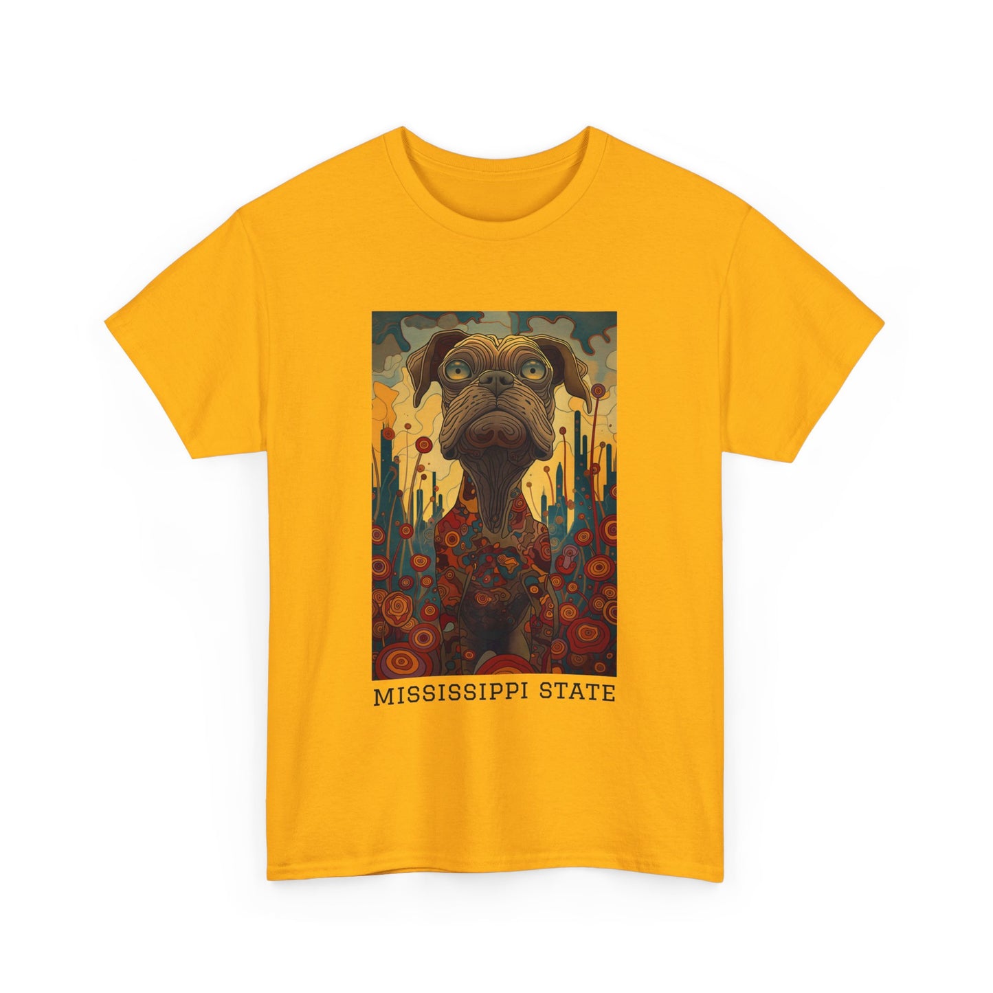 Mississippi State 01F - Unisex Heavy Cotton Tee - Image on the Front