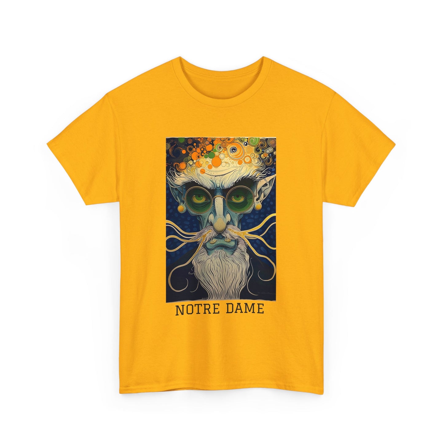 Notre Dame 02F - Unisex Heavy Cotton Tee - Image on the Front