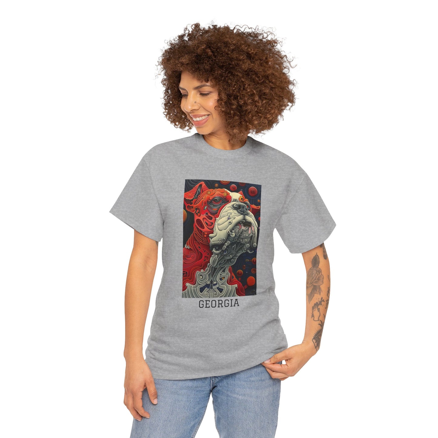 Georgia 02F - Unisex Heavy Cotton Tee - Image on the Front
