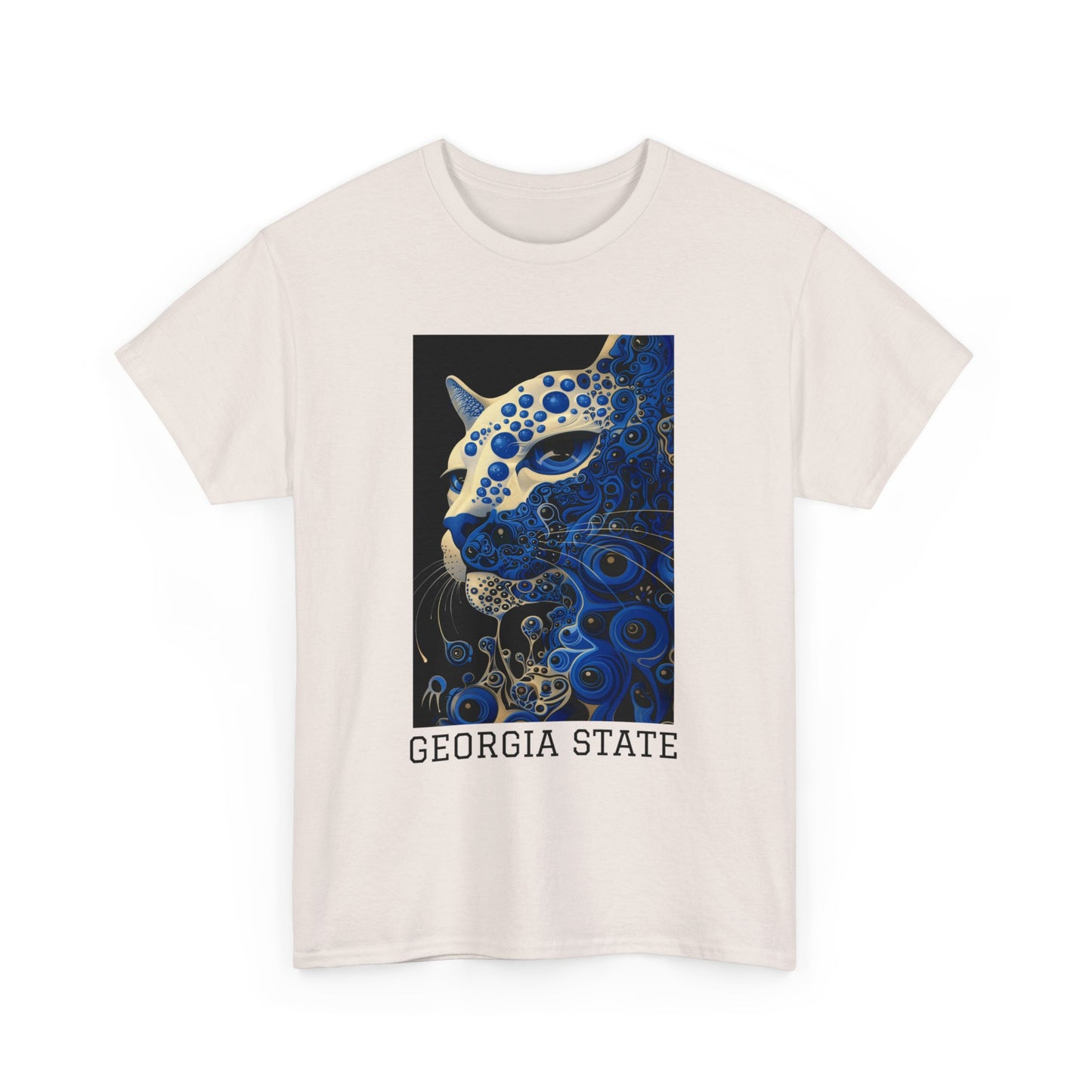 Georgia State 01F - Unisex Heavy Cotton Tee - Image on the Front
