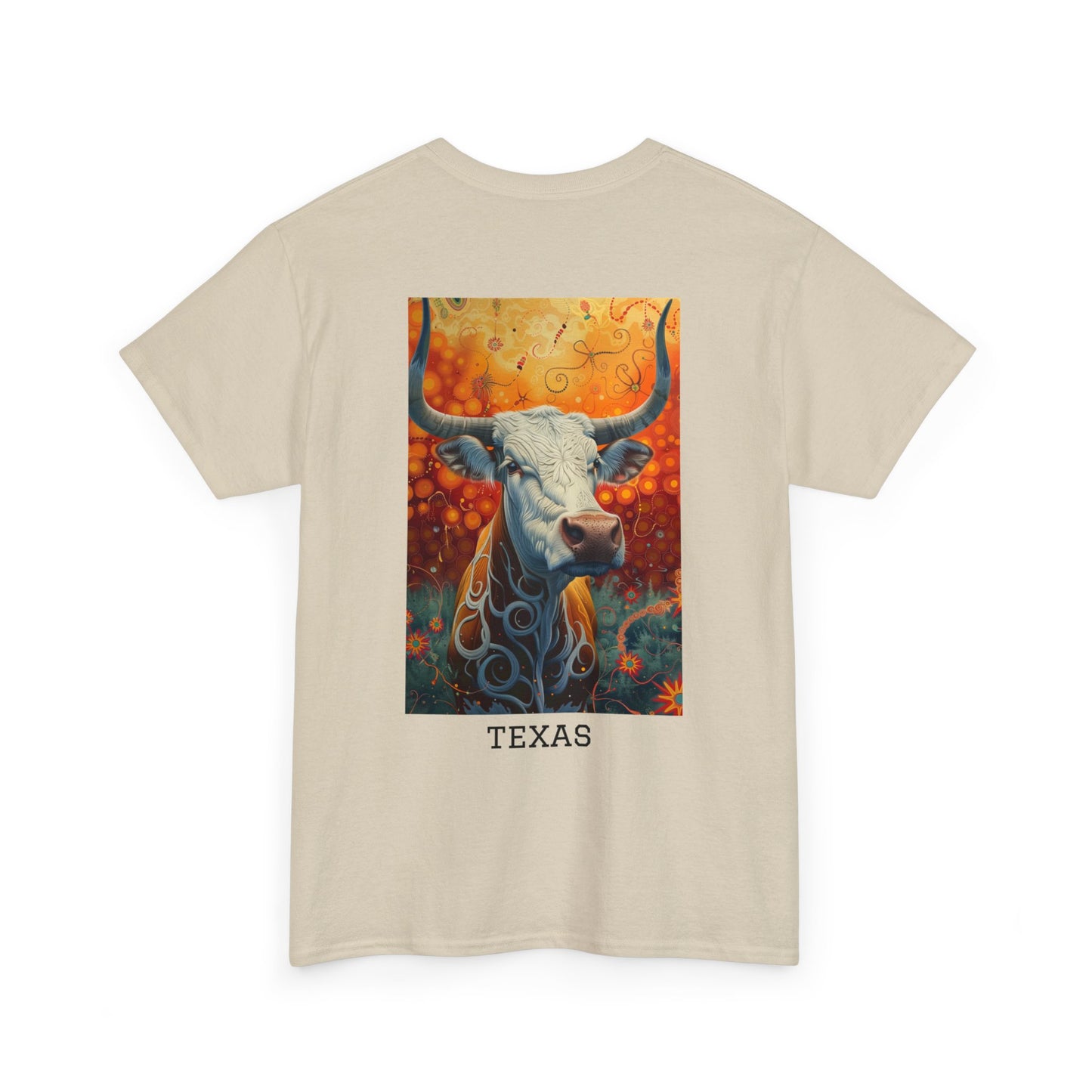 Texas 01B - Unisex Heavy Cotton Tee - Image on the Back