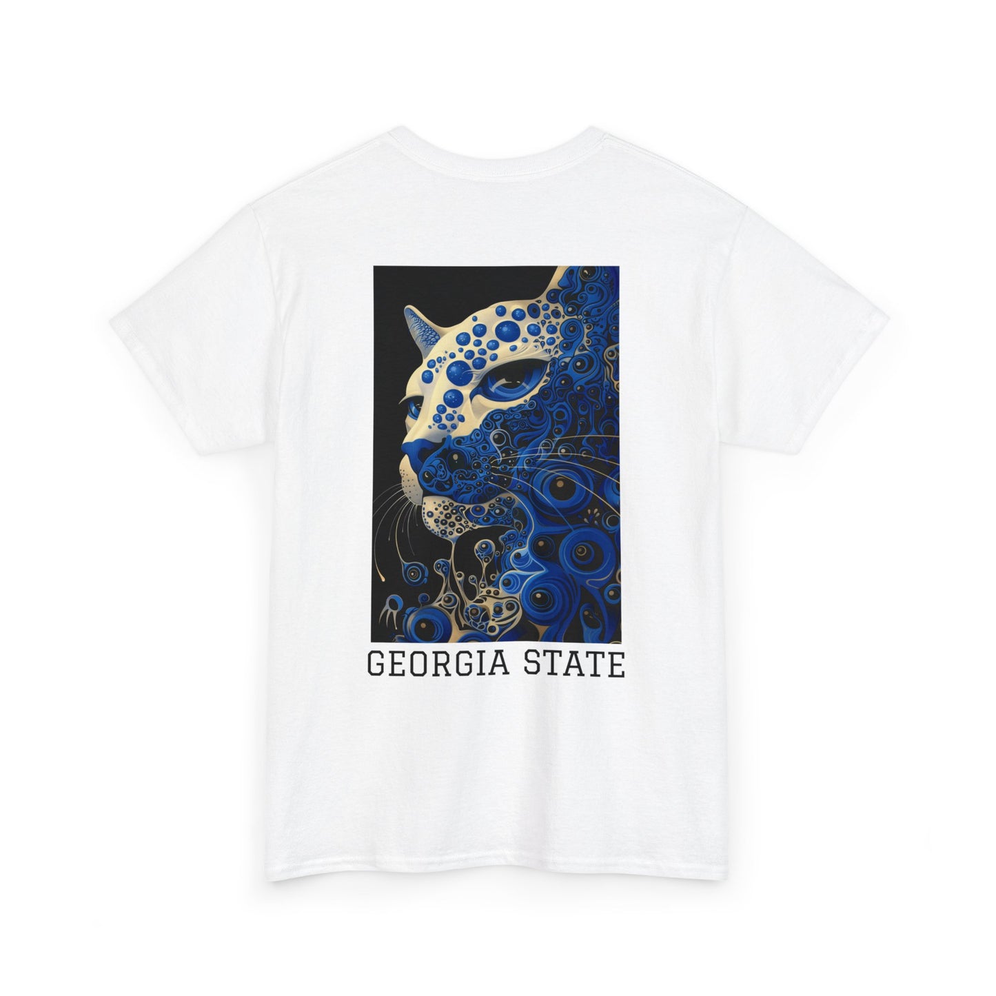 Georgia State 01B - Unisex Heavy Cotton Tee - Image on the Back