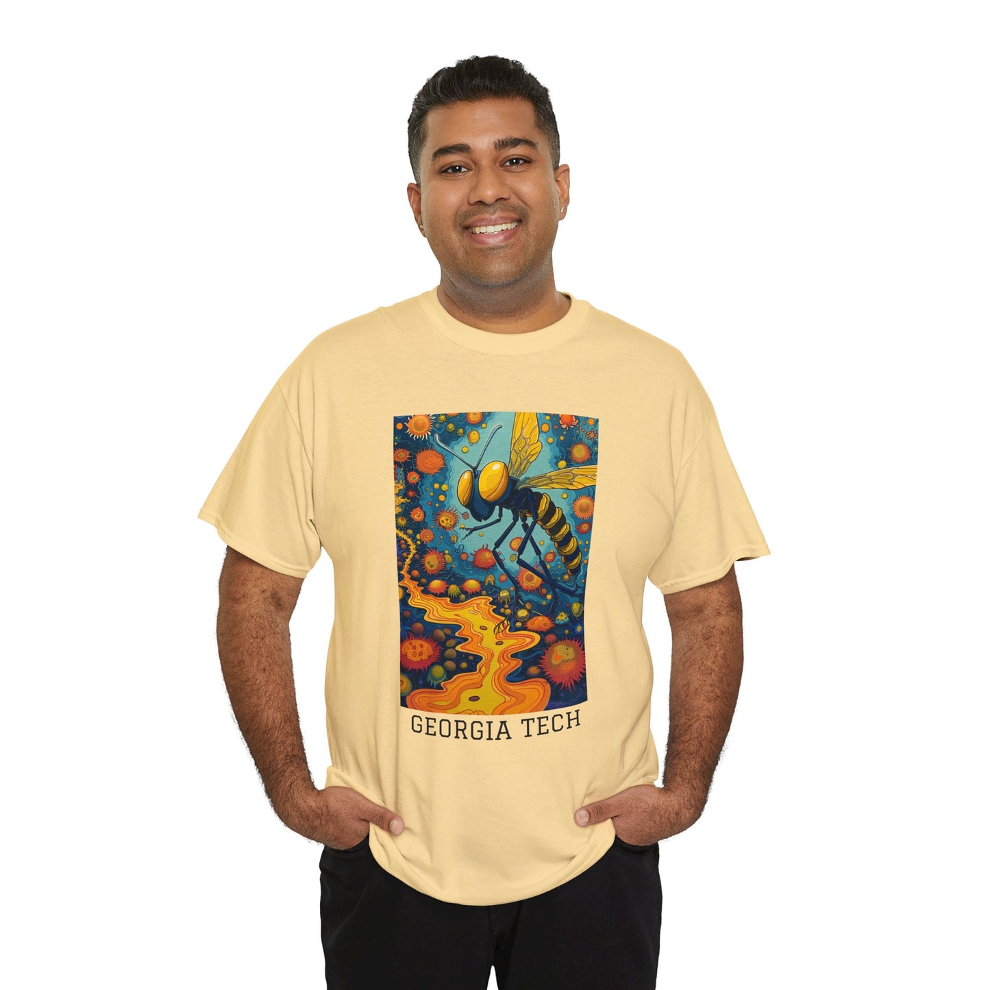 Georgia Tech 03F - Unisex Heavy Cotton Tee - Image on the Front