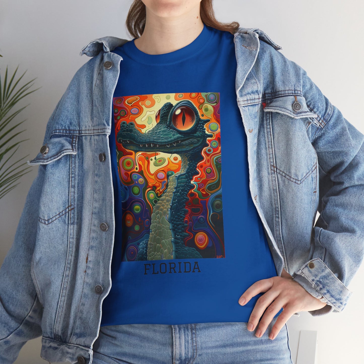 Florida 01F - Unisex Heavy Cotton Tee - Image on the Front